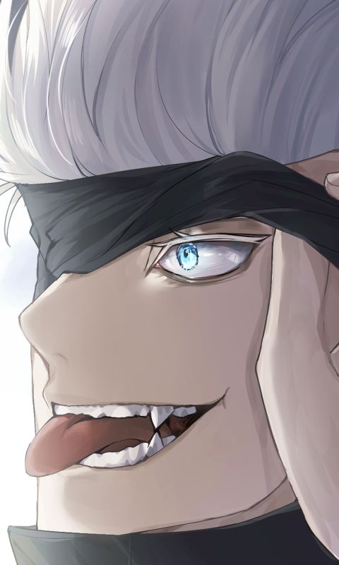 Handy-Wallpaper Blaue Augen, Animes, Satoru Gojo, Jujutsu Kaisen kostenlos herunterladen.