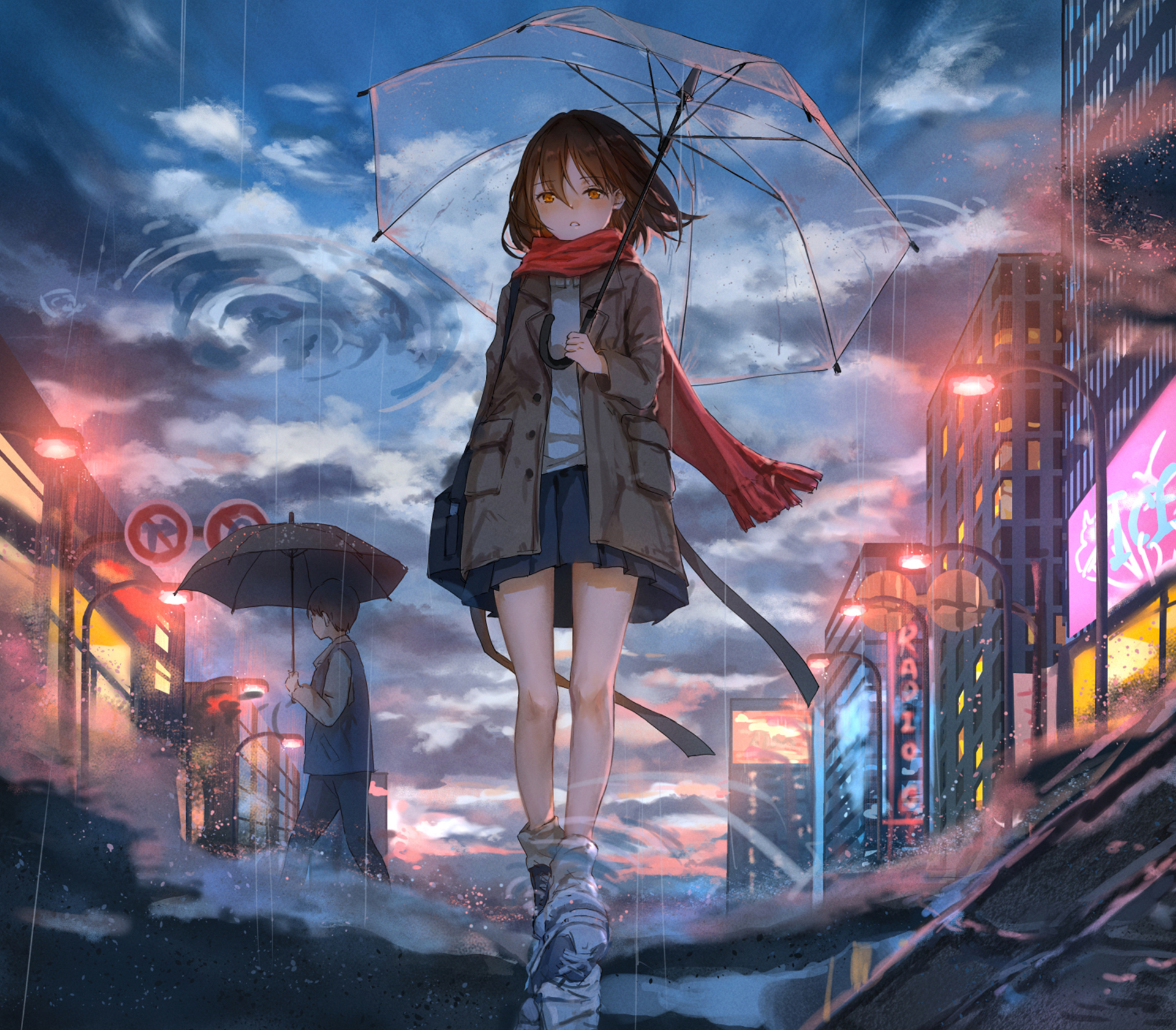 Laden Sie das Regen, Original, Animes-Bild kostenlos auf Ihren PC-Desktop herunter