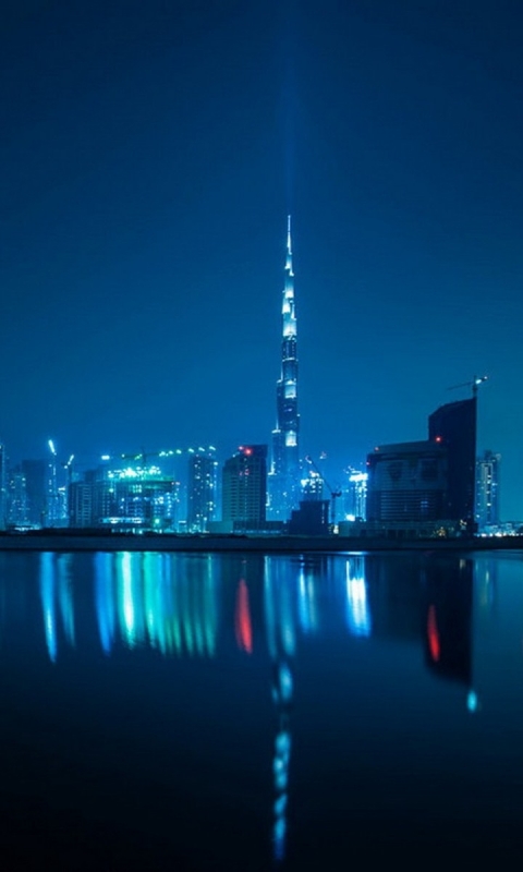 Download mobile wallpaper Cities, Night, Dubai, Man Made for free.