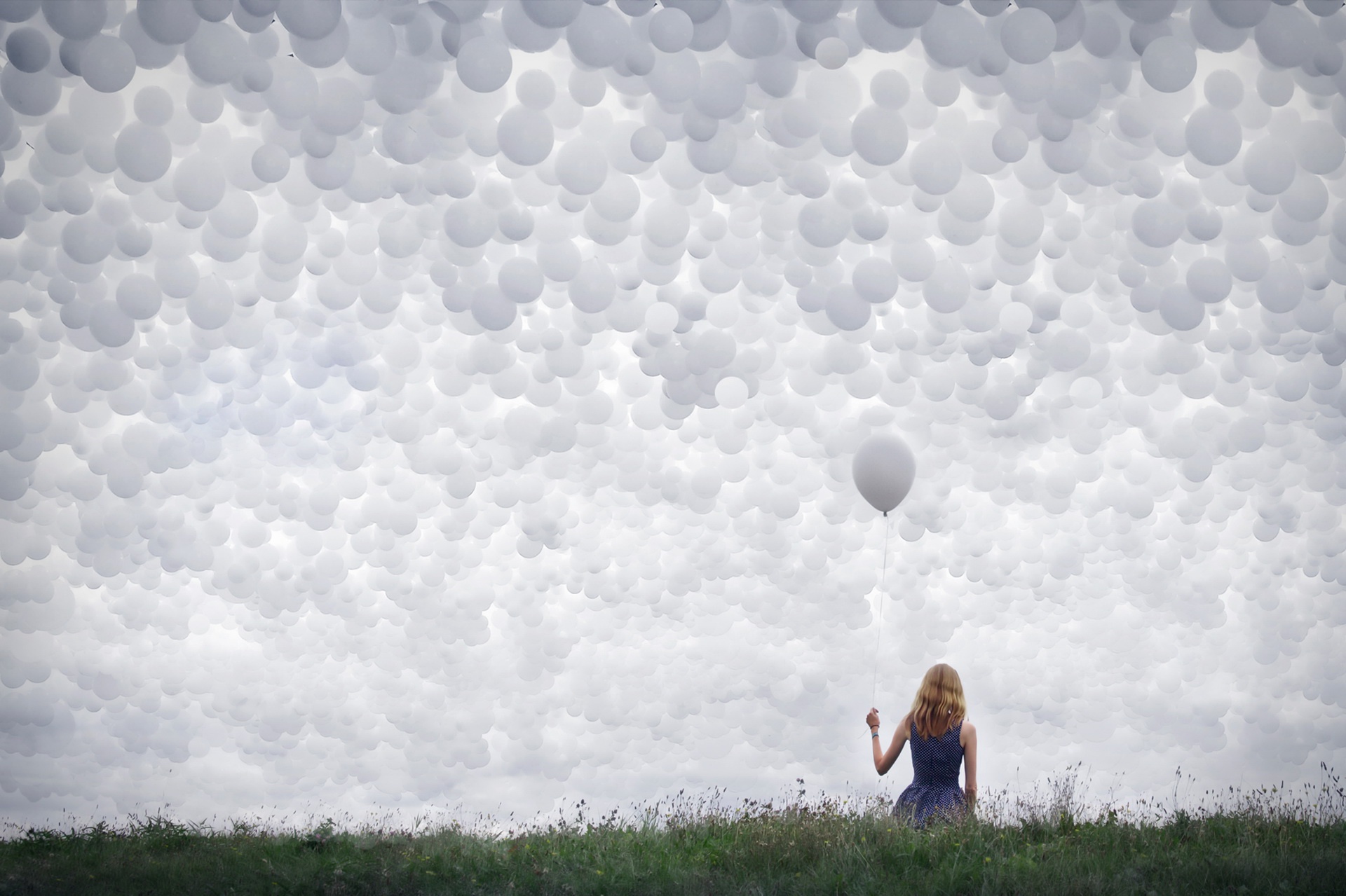 Download mobile wallpaper Sky, Balloon, Rear, Photography, Manipulation for free.