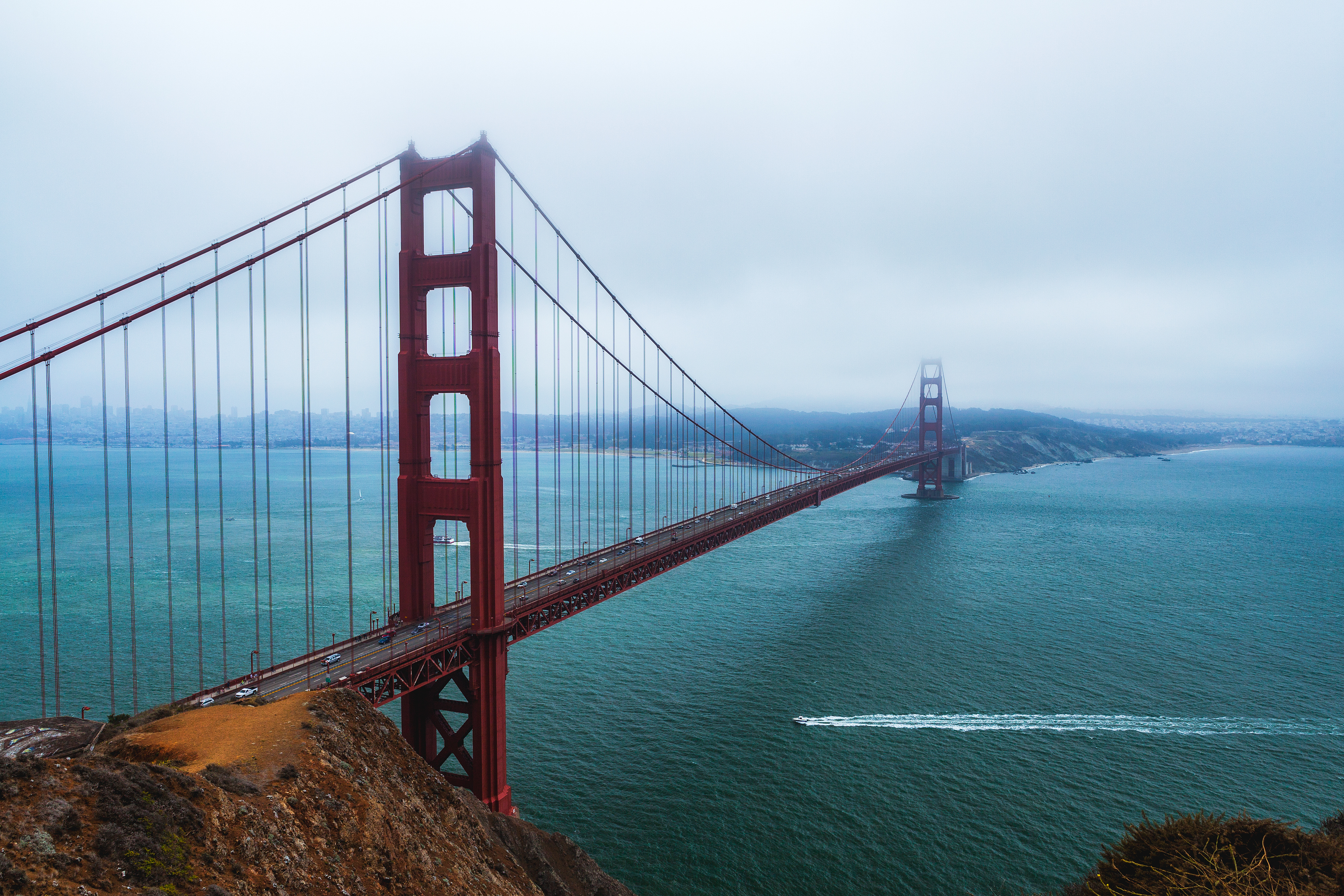 Download mobile wallpaper Landscape, Bridges, Bridge, Golden Gate, Man Made for free.