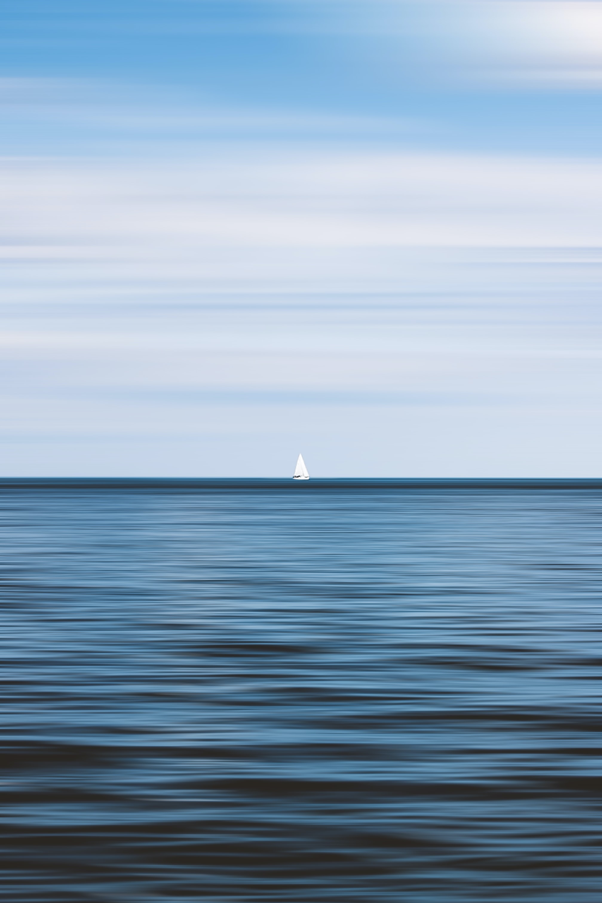 nature, sky, sea, waves, horizon, sailboat, sailfish