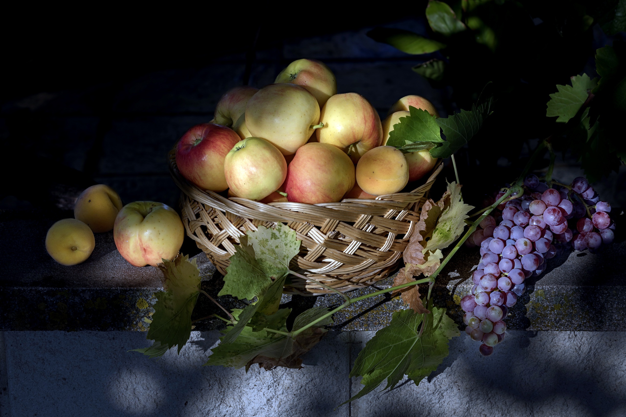 Descarga gratis la imagen Frutas, Manzana, Fruta, Alimento, Uva en el escritorio de tu PC