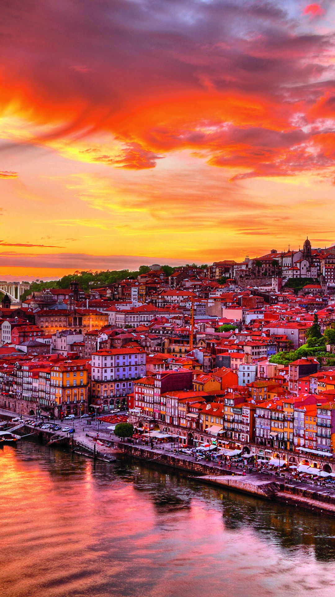 colorful, portugal, man made, porto, city, sunset, house, cities