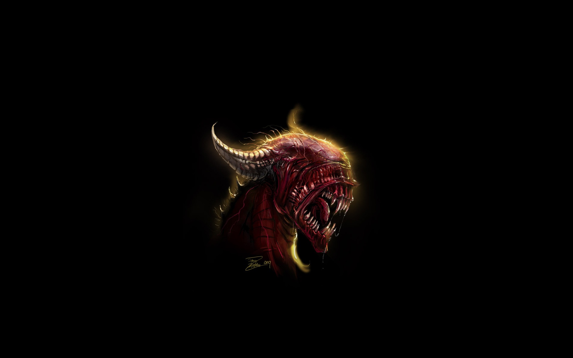 Download mobile wallpaper Demon, Fantasy, Dark for free.