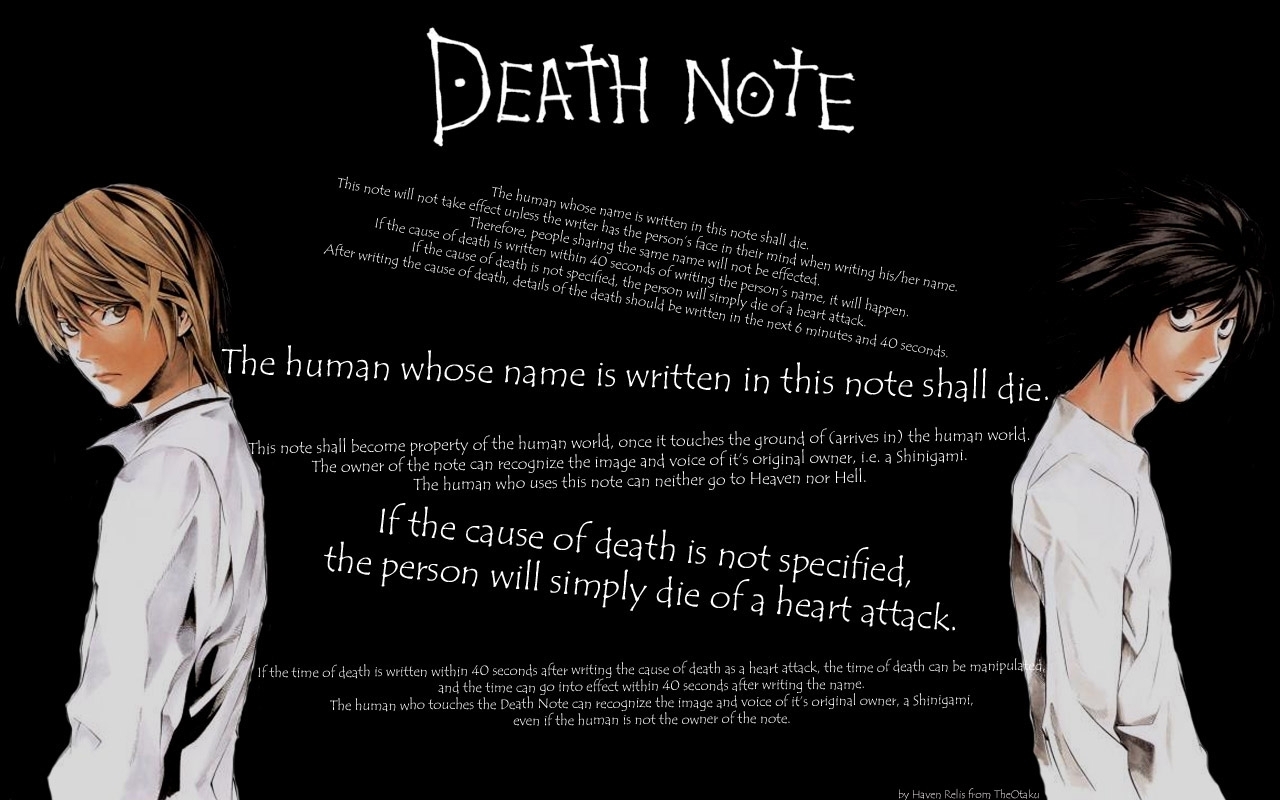 Los mejores fondos de pantalla de Death Note para la pantalla del teléfono