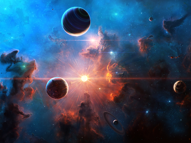 Download mobile wallpaper Stars, Nebula, Space, Planet, Sci Fi for free.