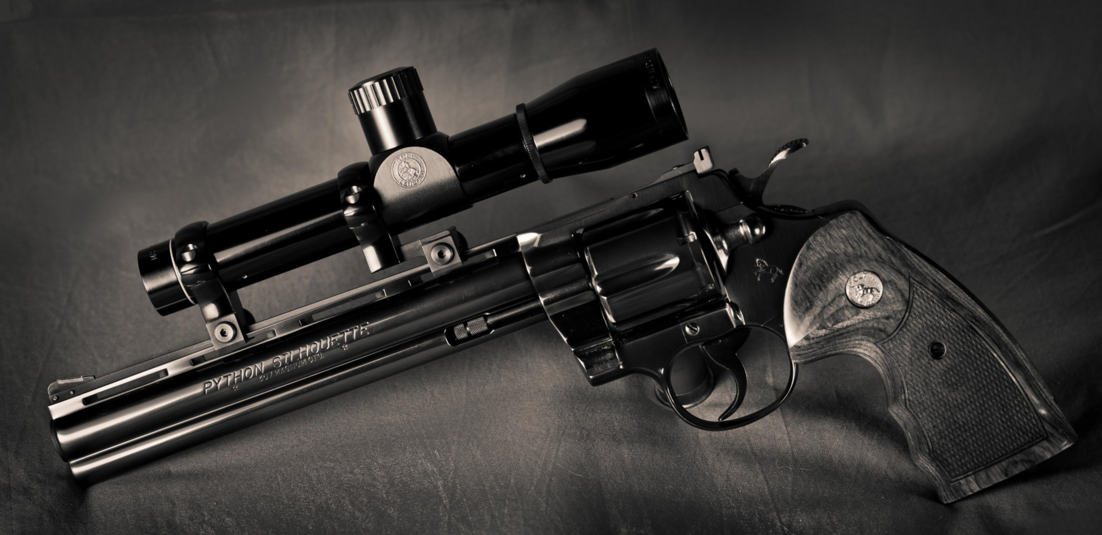 Free download wallpaper Weapons, Colt Python Silhouette Revolver on your PC desktop