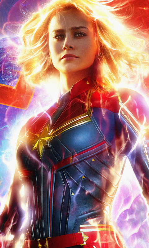 Handy-Wallpaper Filme, Captain Marvel, Brie Larson kostenlos herunterladen.