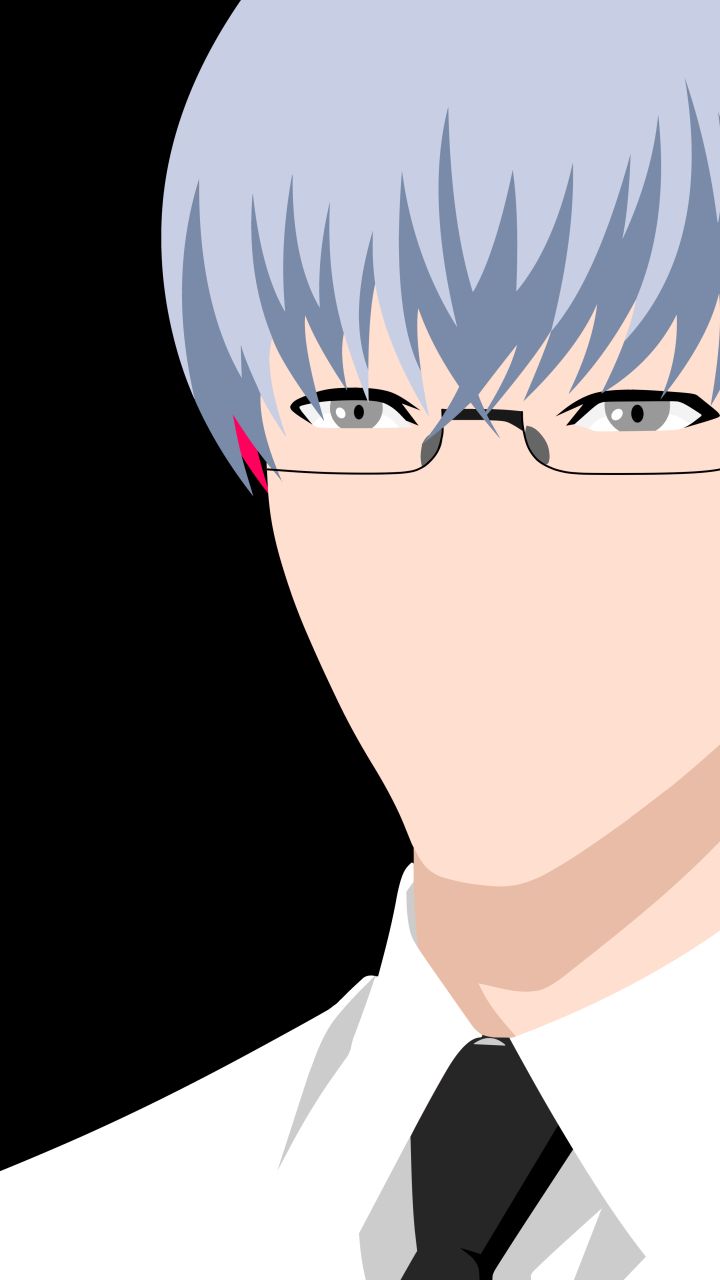 android anime, tokyo ghoul:re, tokyo ghoul, minimalist, white hair, kishou arima, tokyo ghoul √a