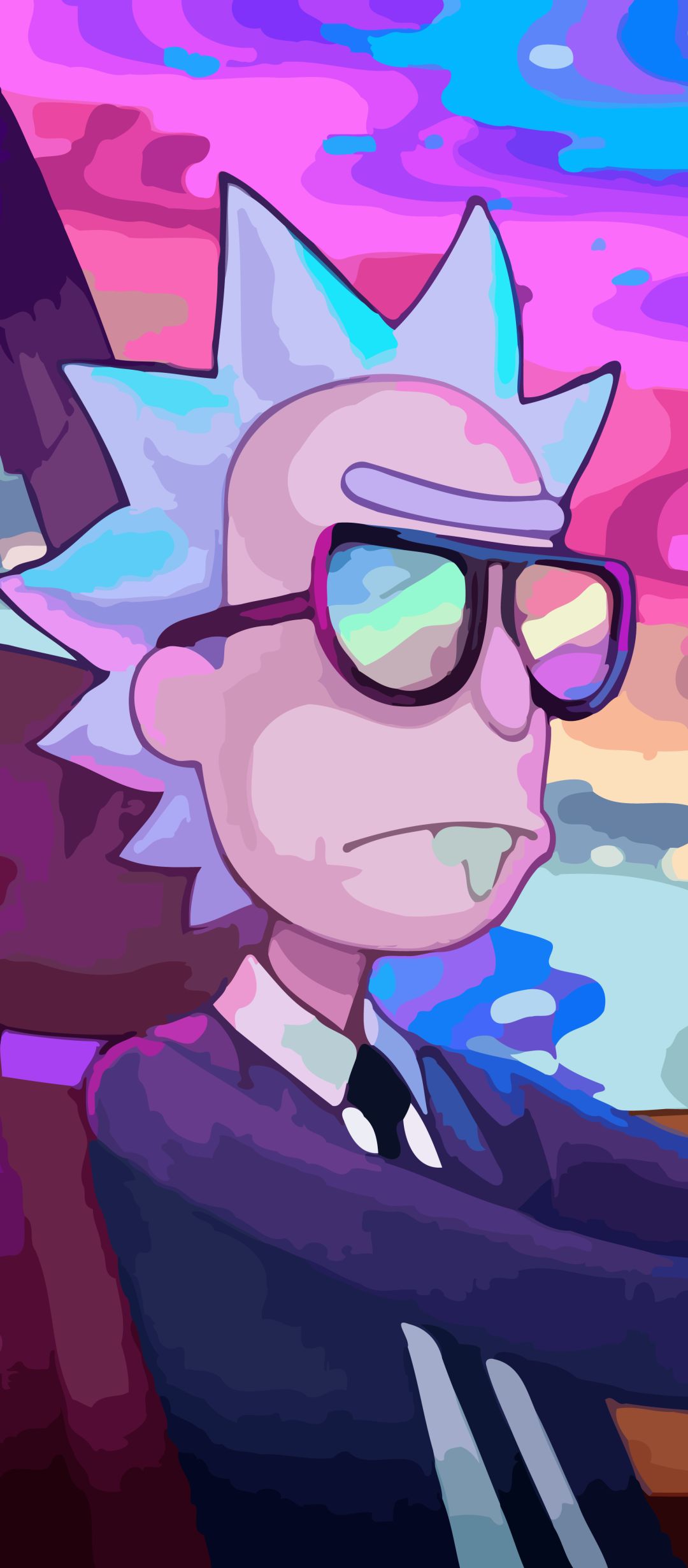 Download mobile wallpaper Glasses, Tv Show, Rick Sanchez, Rick And Morty, Run The Jewels for free.
