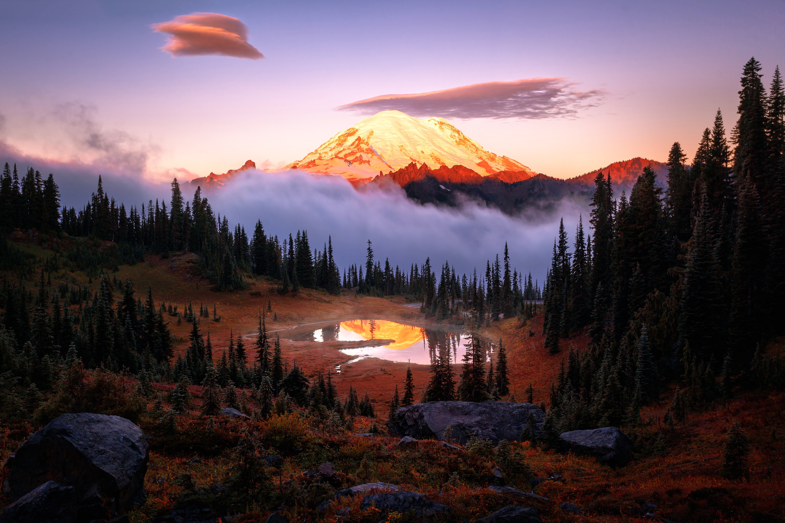 Free download wallpaper Landscape, Nature, Mountain, Fog, Earth on your PC desktop