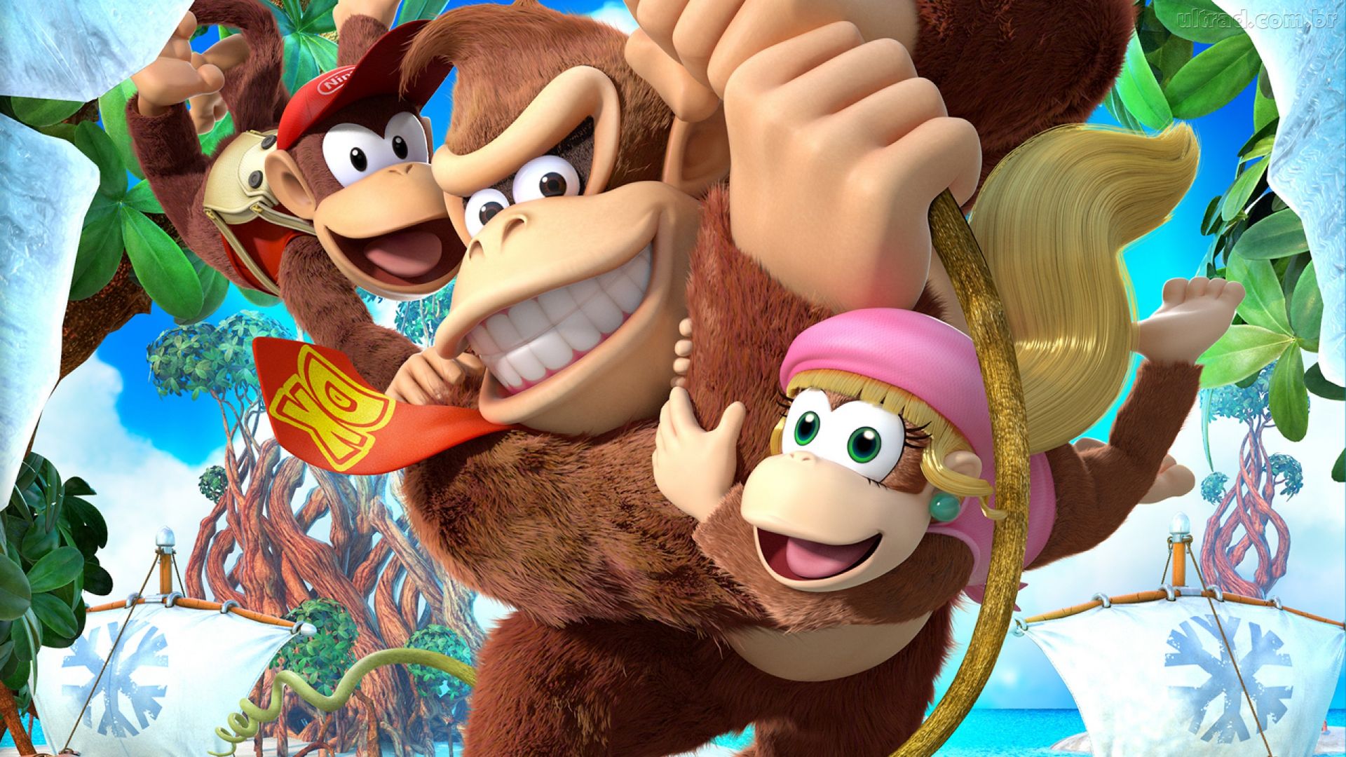Laden Sie Donkey Kong Country: Tropical Freeze HD-Desktop-Hintergründe herunter