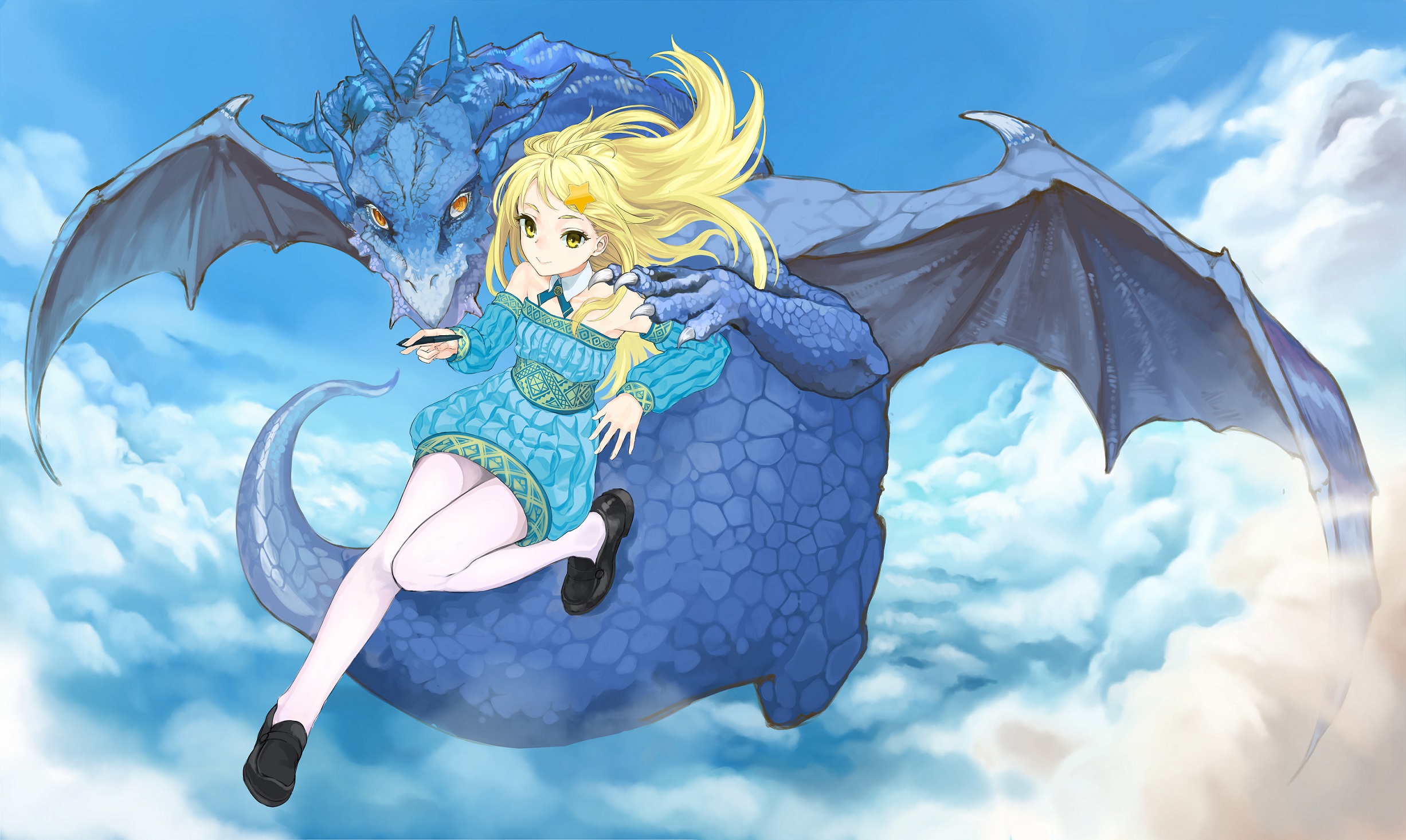 anime, pixiv tan, dragon