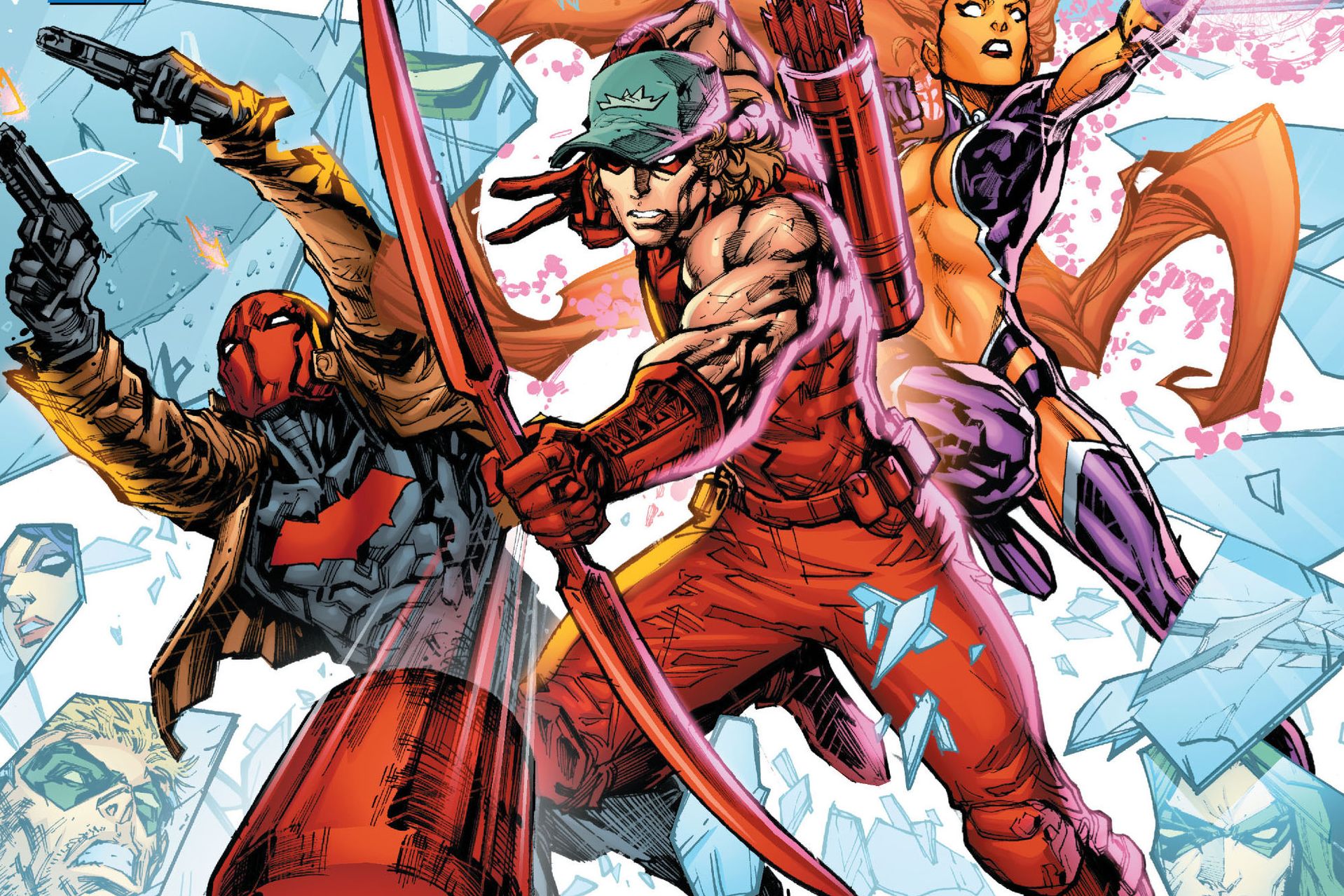 comics, red hood and the outlaws, arsenal (dc comics), dc comics, red hood, starfire (dc comics)