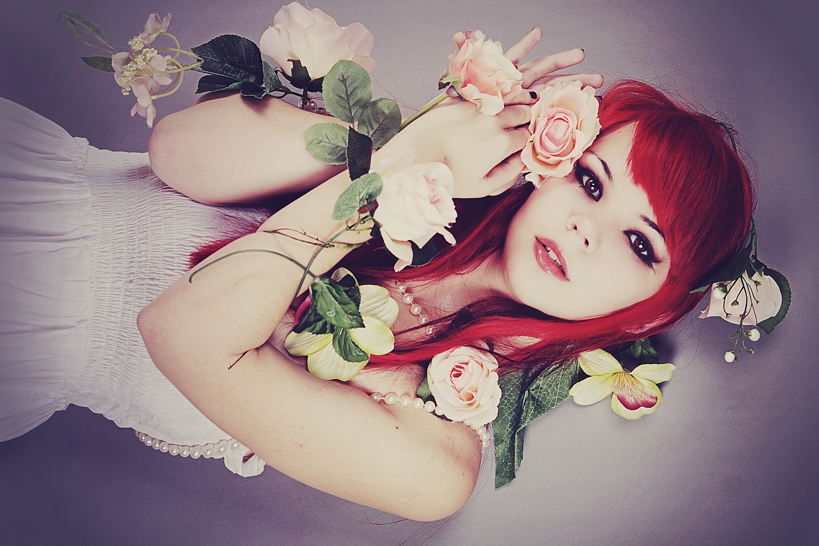 Download mobile wallpaper Gothic, Flower, Style, Mood, Women, Sensual for free.