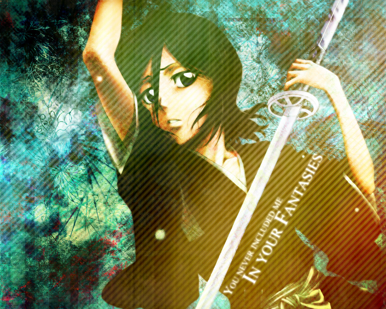 Handy-Wallpaper Bleach, Rukia Kuchiki, Animes kostenlos herunterladen.