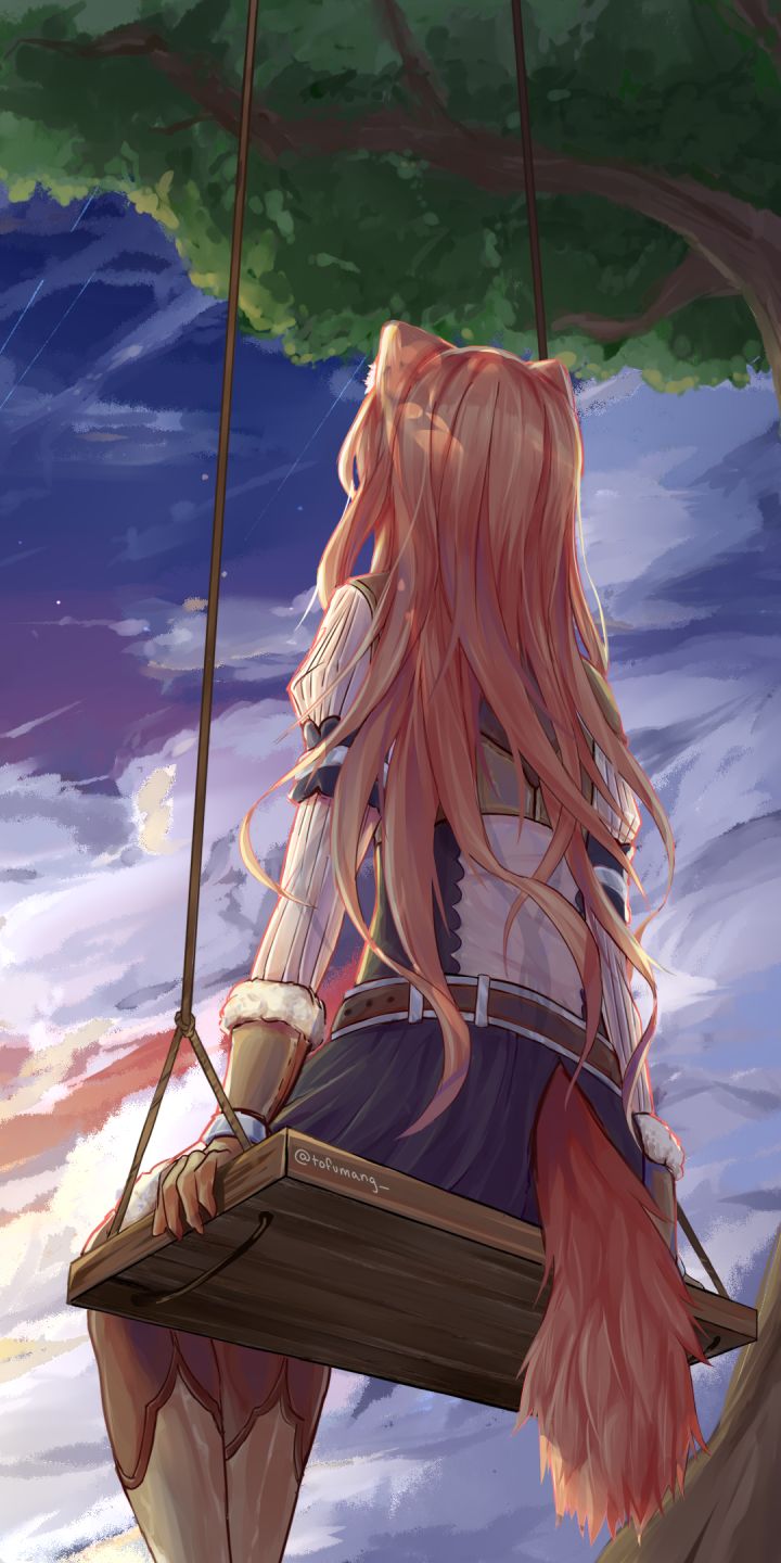 Download mobile wallpaper Anime, Tail, Brown Hair, Raphtalia (The Rising Of The Shield Hero), The Rising Of The Shield Hero for free.