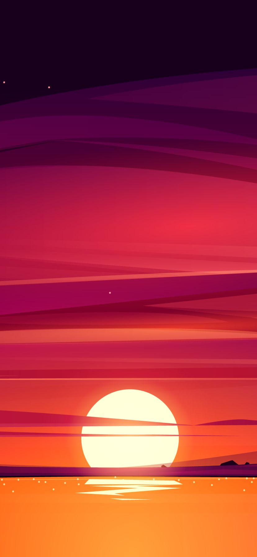 Download mobile wallpaper Sunset, Sun, Night, Artistic for free.