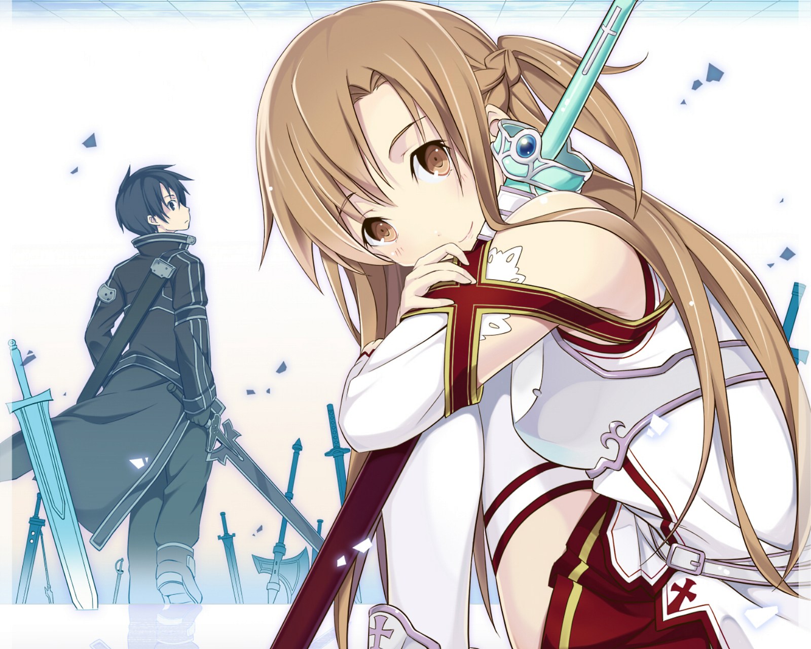 Téléchargez des papiers peints mobile Sword Art Online, Asuna Yuki, Kirito (Art De L'épée En Ligne), Animé gratuitement.