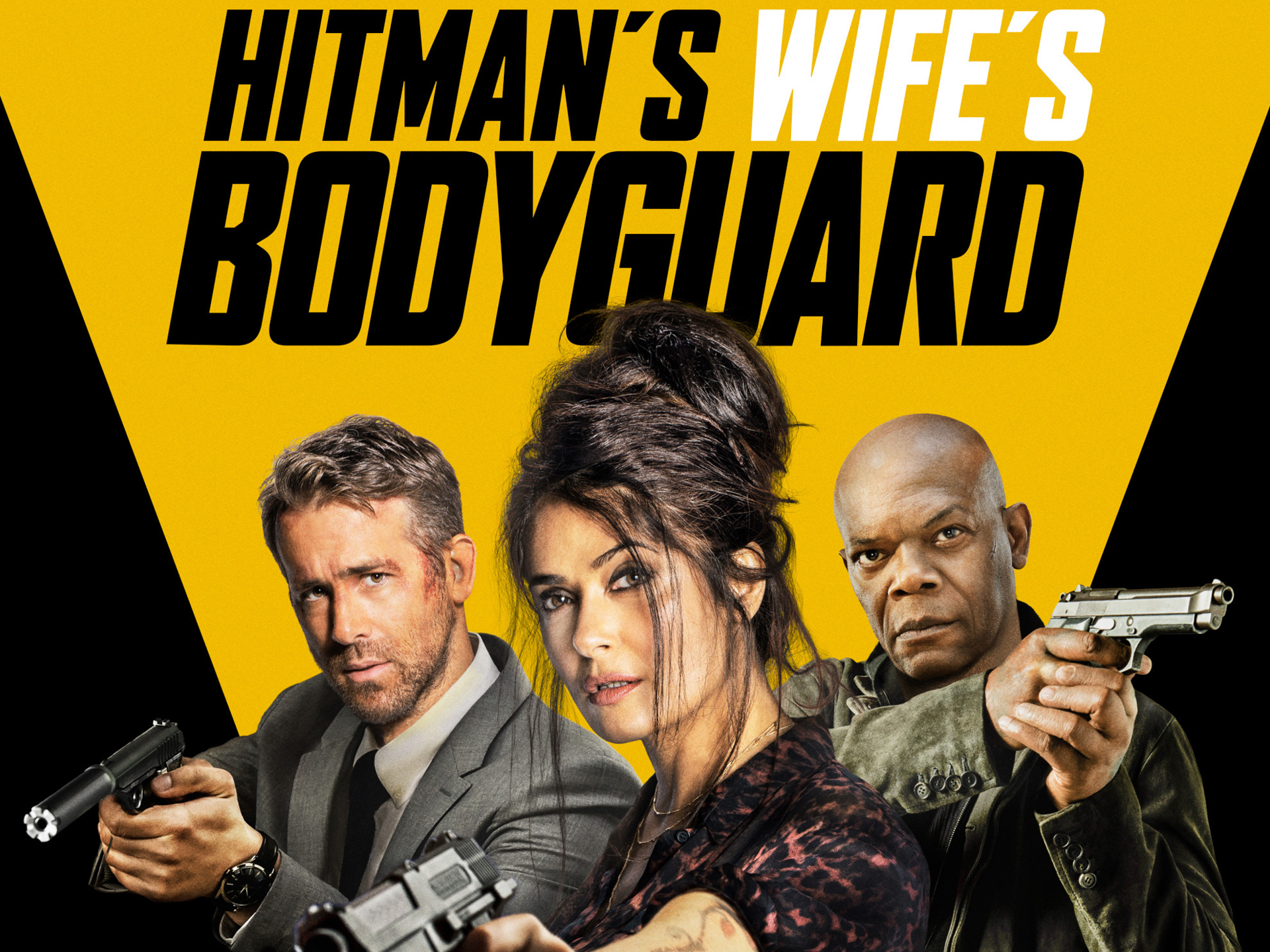 the hitman's wife's bodyguard, movie, darius kincaid, michael bryce, ryan reynolds, salma hayek, samuel l jackson, sonia kincaid