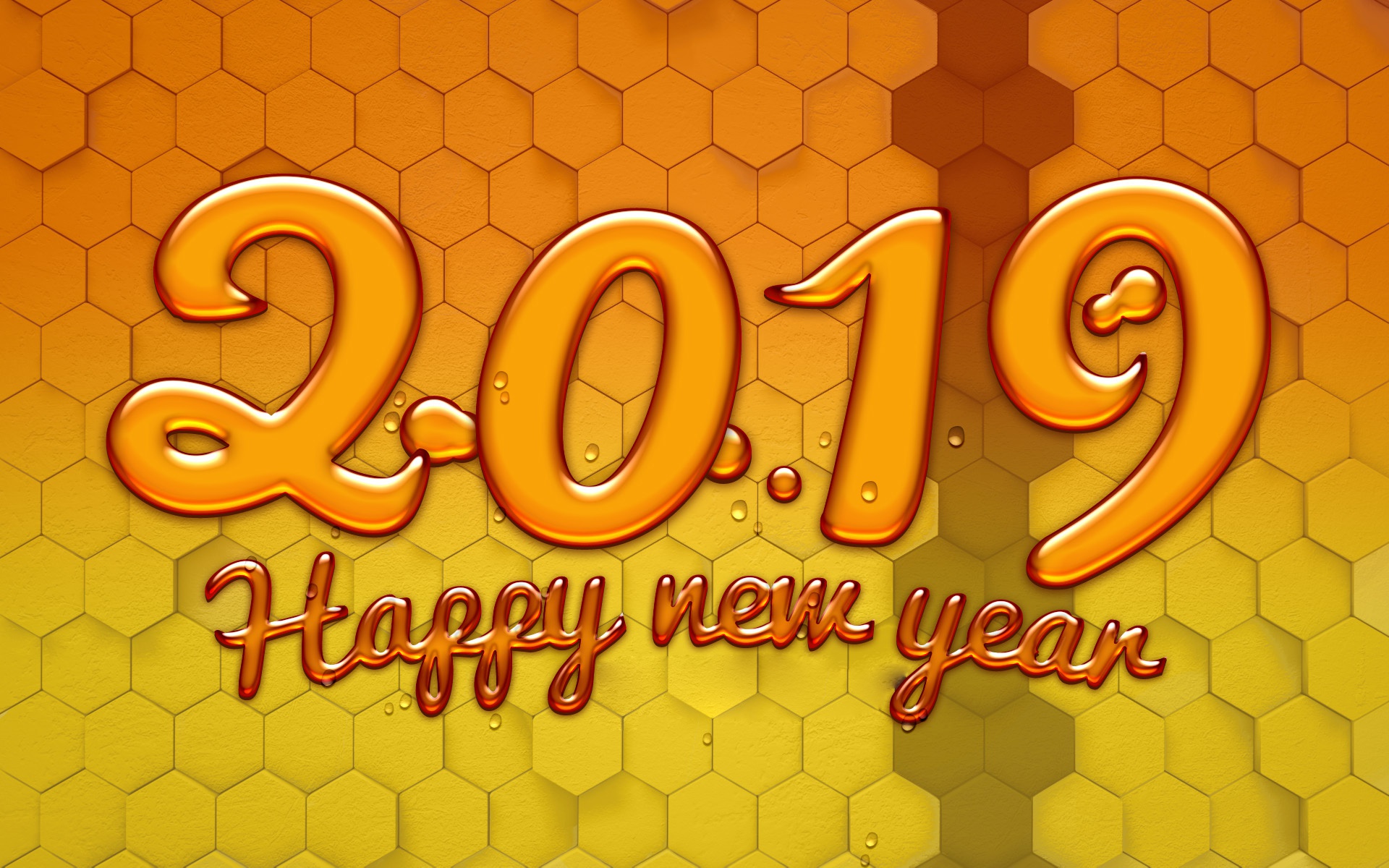 Laden Sie das Feiertage, Muster, Hexagon, Frohes Neues Jahr, Neujahr 2019-Bild kostenlos auf Ihren PC-Desktop herunter