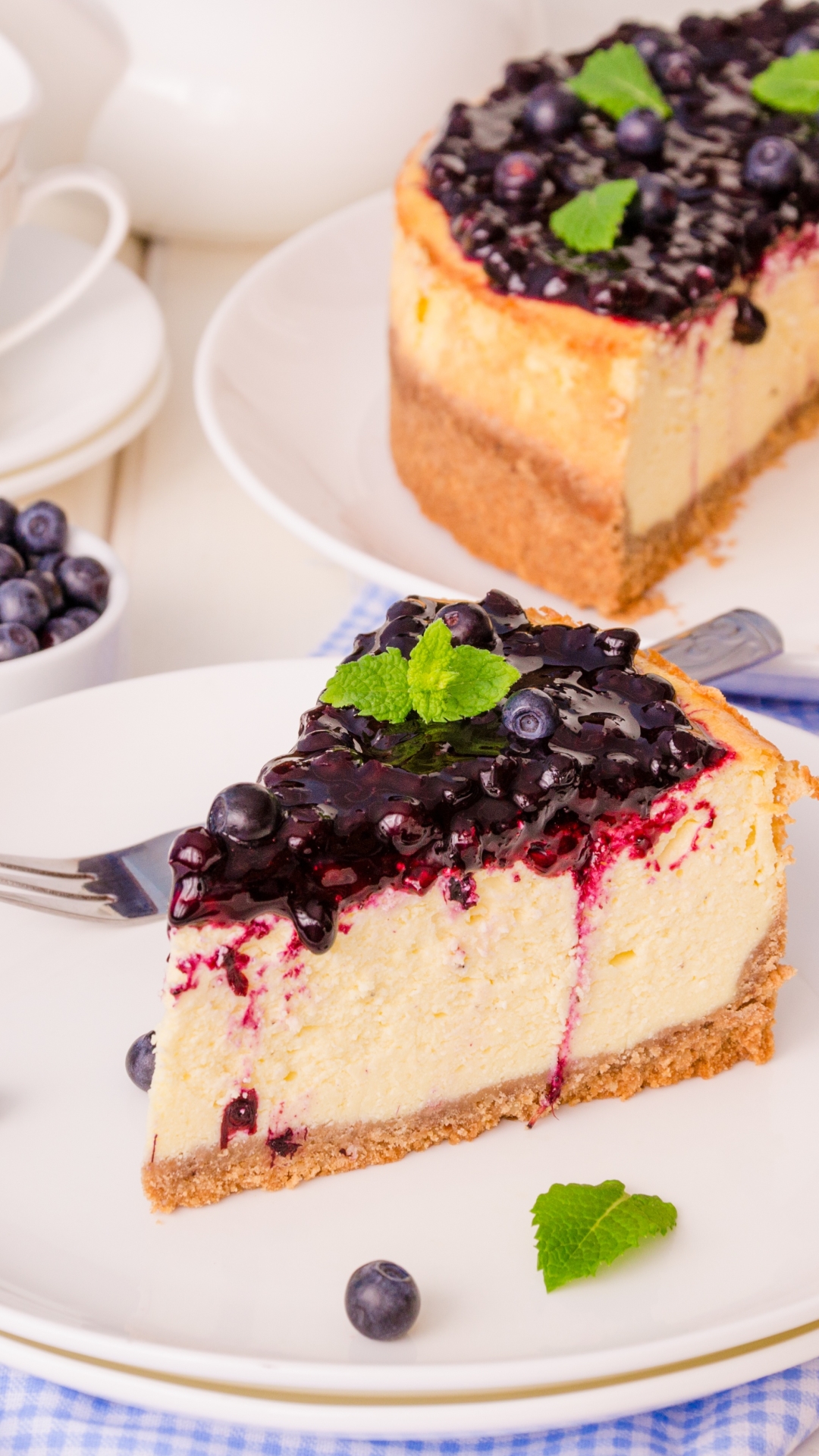 Download mobile wallpaper Food, Dessert, Blueberry, Still Life, Berry, Fruit, Cheesecake for free.