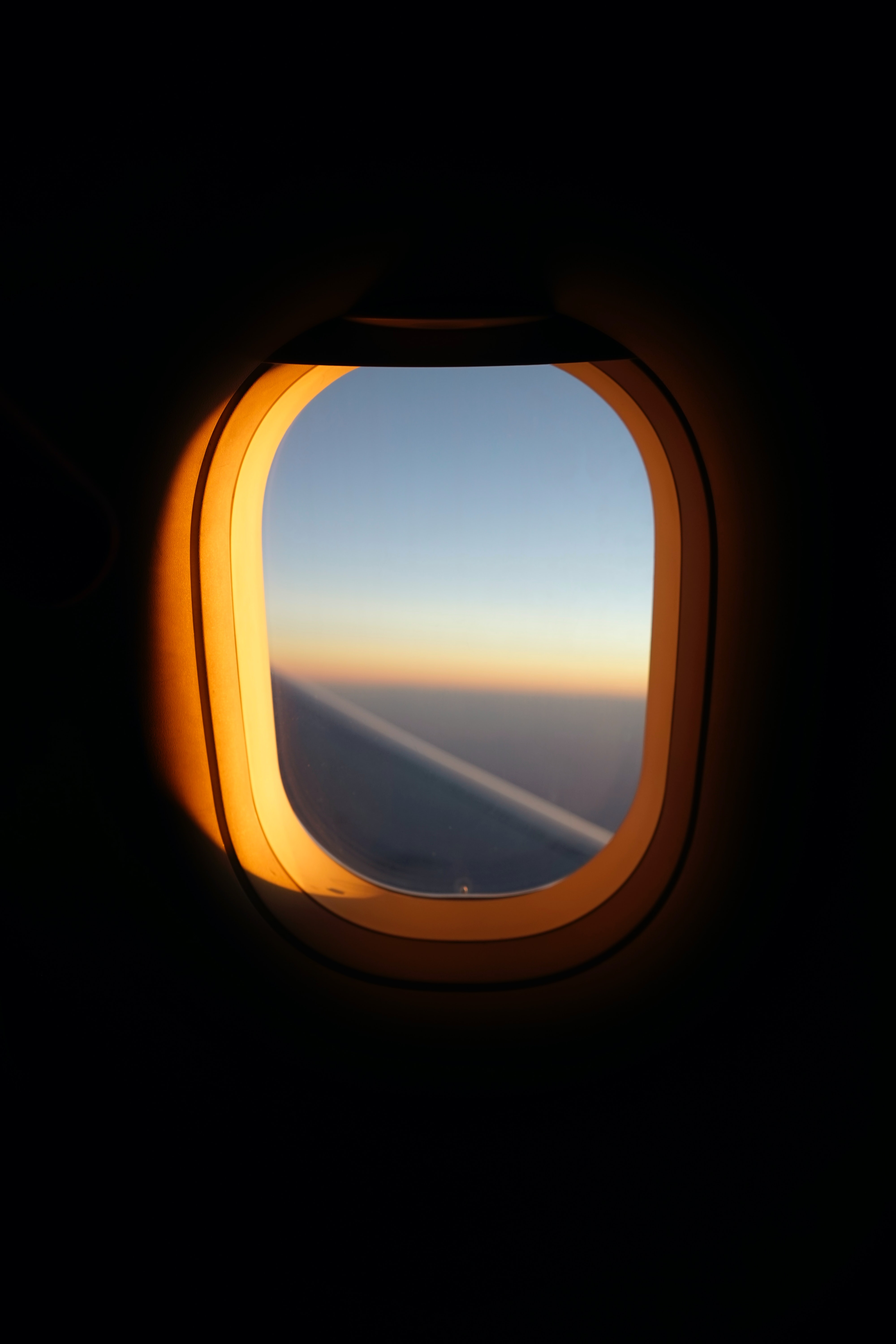 porthole, dark, window, plane, airplane