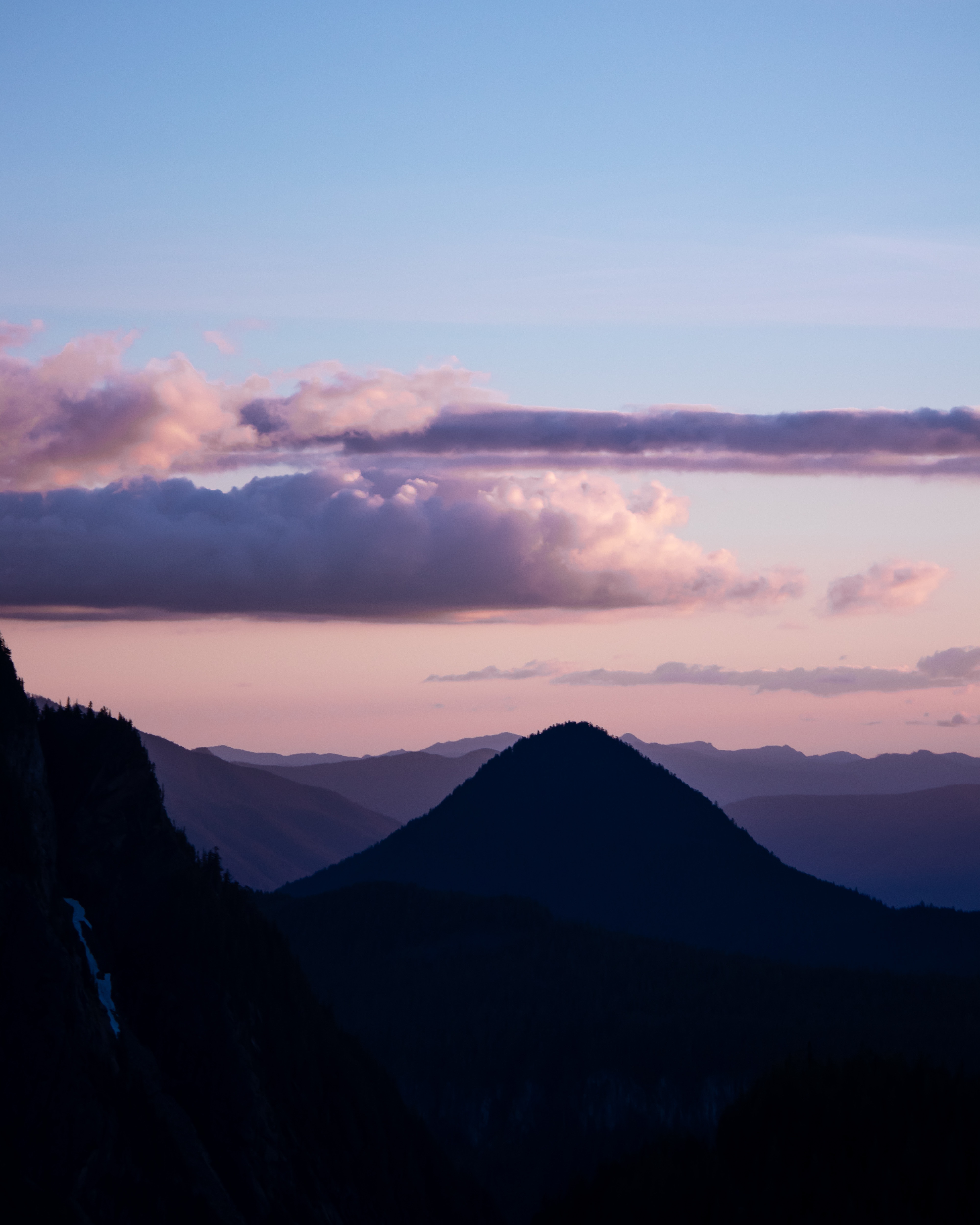 PCデスクトップに自然, 山脈, 地平線, 夕暮れ, 薄明, 雲, 風景画像を無料でダウンロード