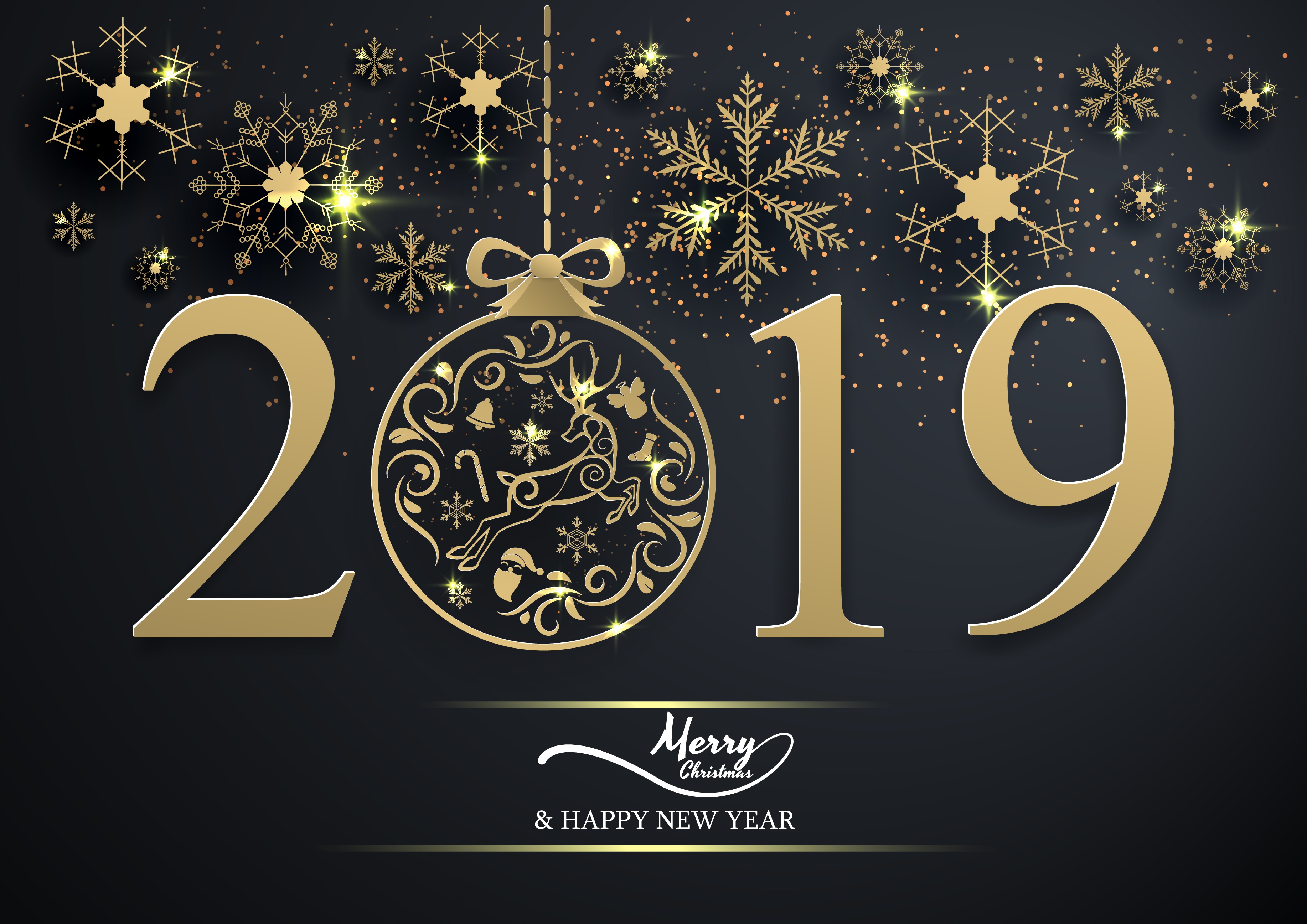 919248 завантажити картинку свято, новий рік 2019, щасливого нового року, щасливого різдва - шпалери і заставки безкоштовно
