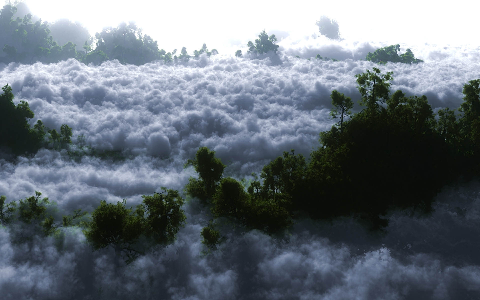 Free download wallpaper Landscape, Clouds, Trees on your PC desktop