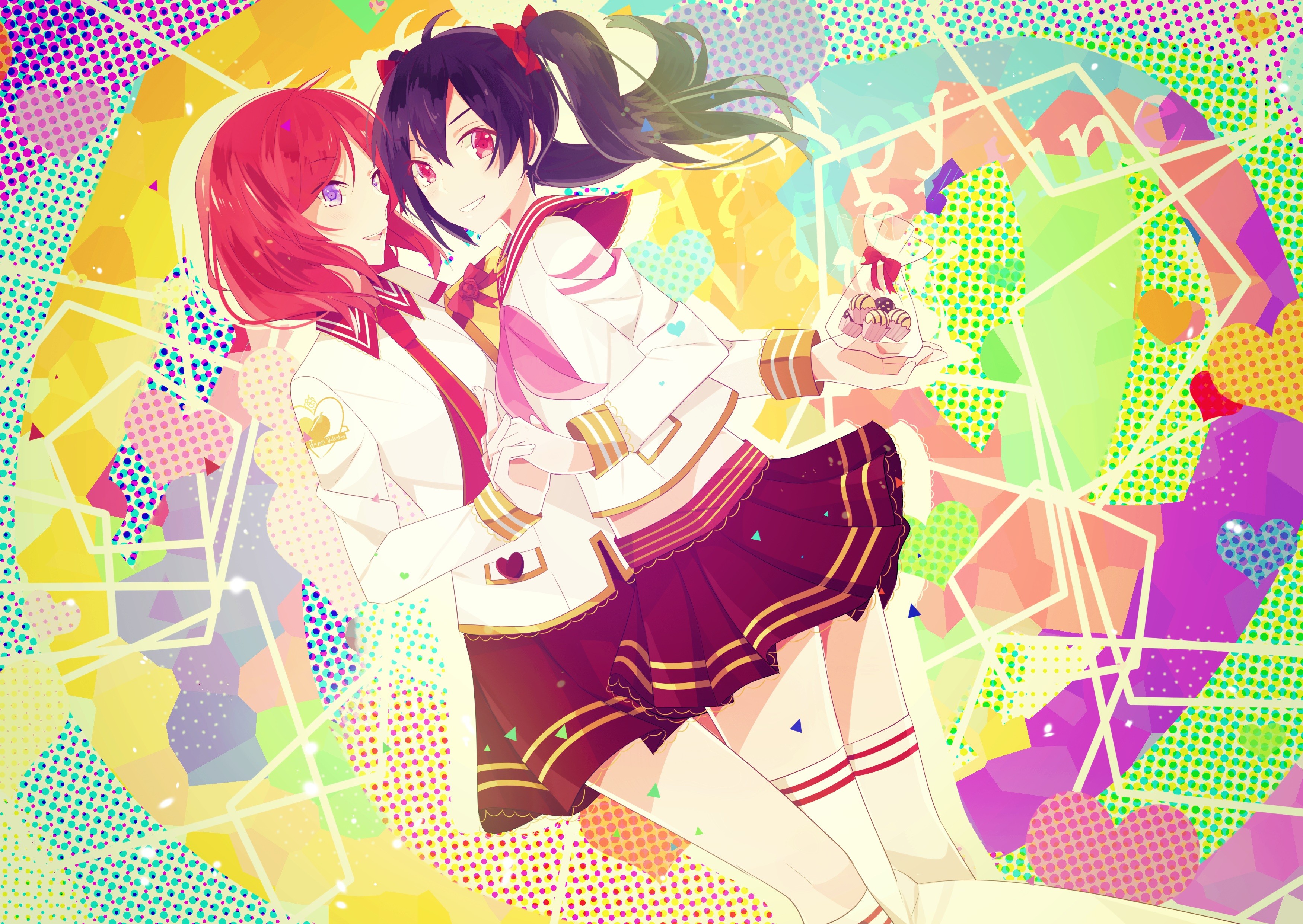 Free download wallpaper Anime, Maki Nishikino, Nico Yazawa, Love Live! on your PC desktop