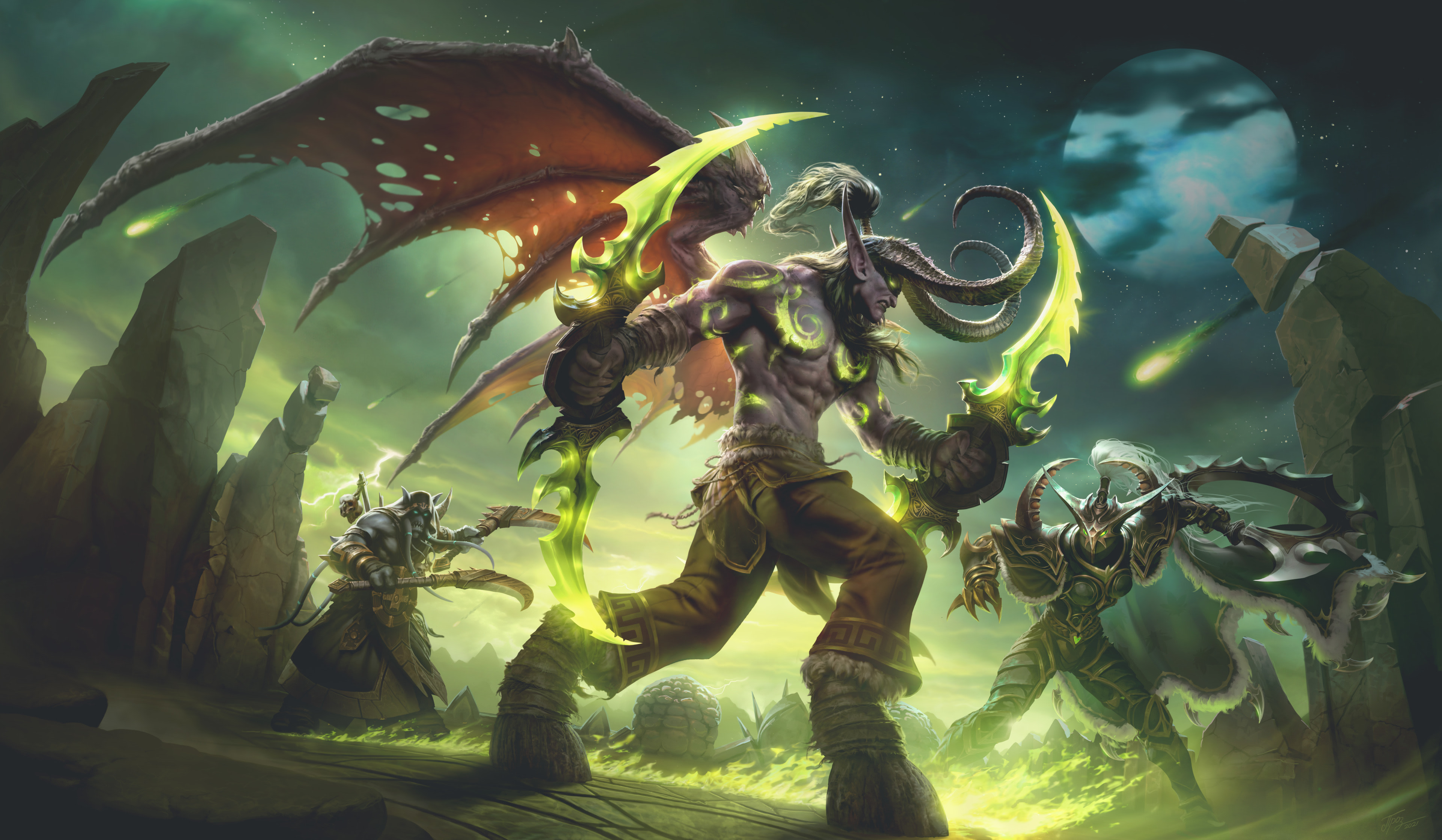 Baixar papel de parede para celular de Warcraft, Videogame, World Of Warcraft, Illidan Tempesfúria gratuito.