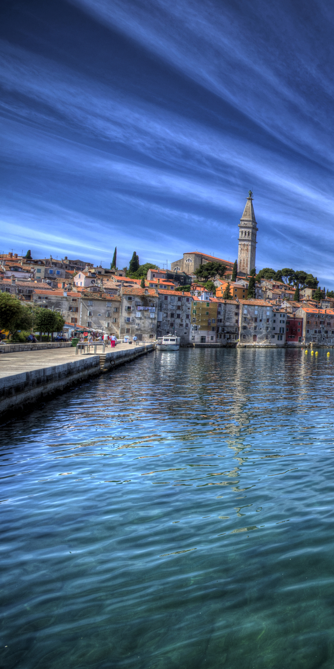 Download mobile wallpaper Boat, Hdr, Town, Croatia, Vehicle, Man Made, Adriatic Sea, Towns for free.