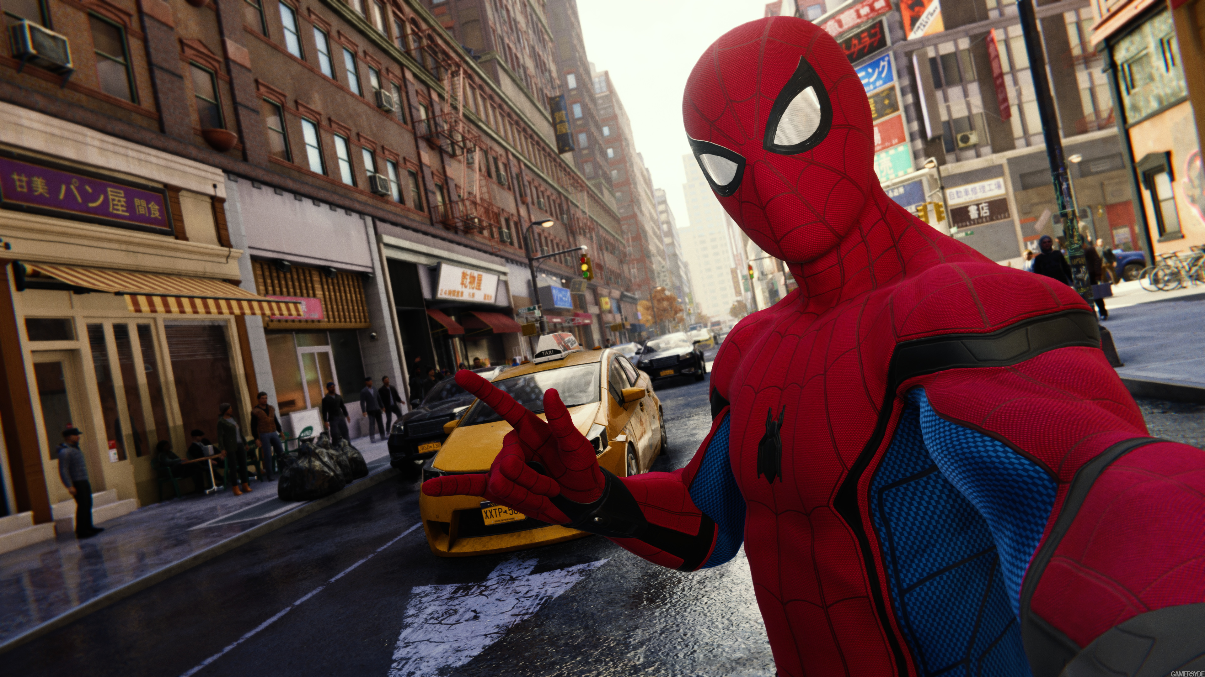 Скачать картинку Город, Нью Йорк, Видеоигры, Супергерой, Человек Паук, Питер Паркер, Человек Паук (Ps4) в телефон бесплатно.
