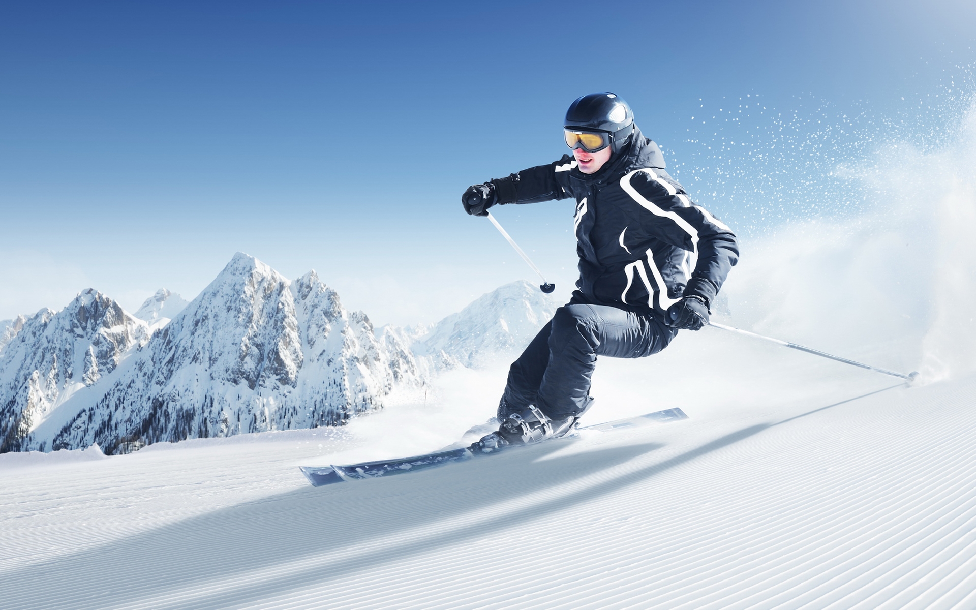556156 Hintergrundbild herunterladen sport, skifahren - Bildschirmschoner und Bilder kostenlos
