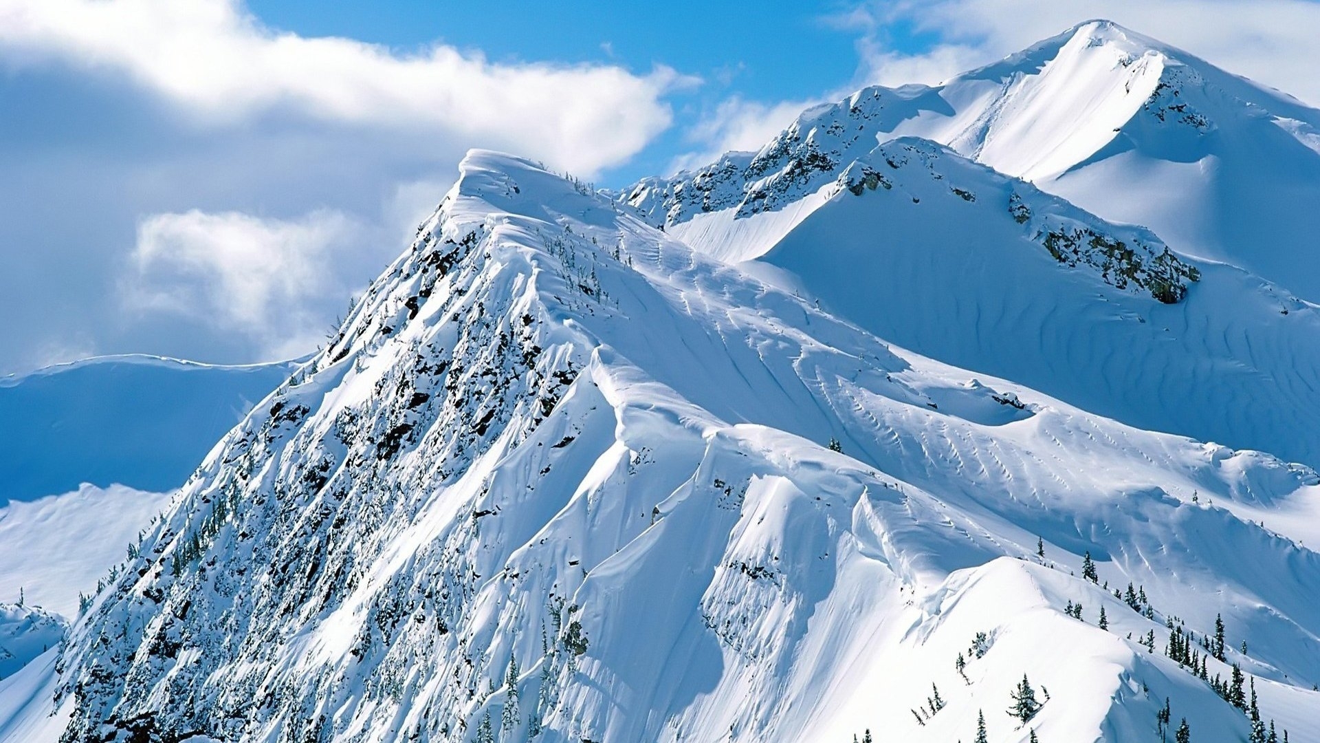 PCデスクトップに山脈, 雪, 風景画像を無料でダウンロード