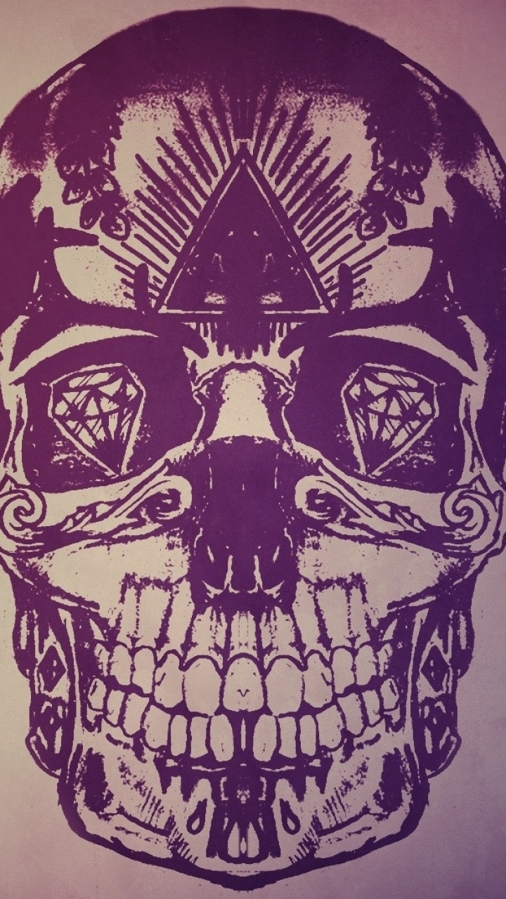 Download mobile wallpaper Dark, Skull for free.