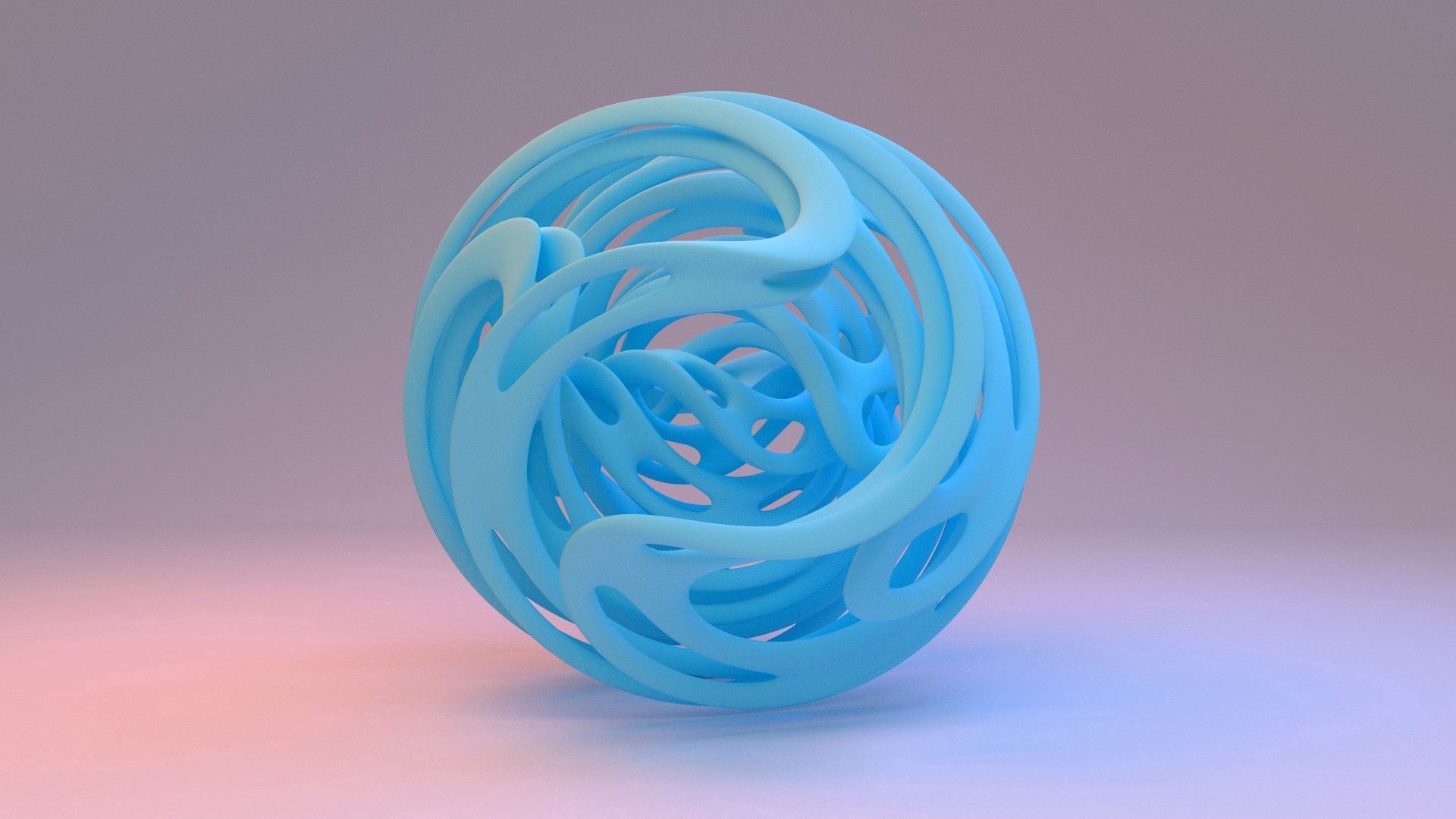 3d, form, blue, ball 4K for PC