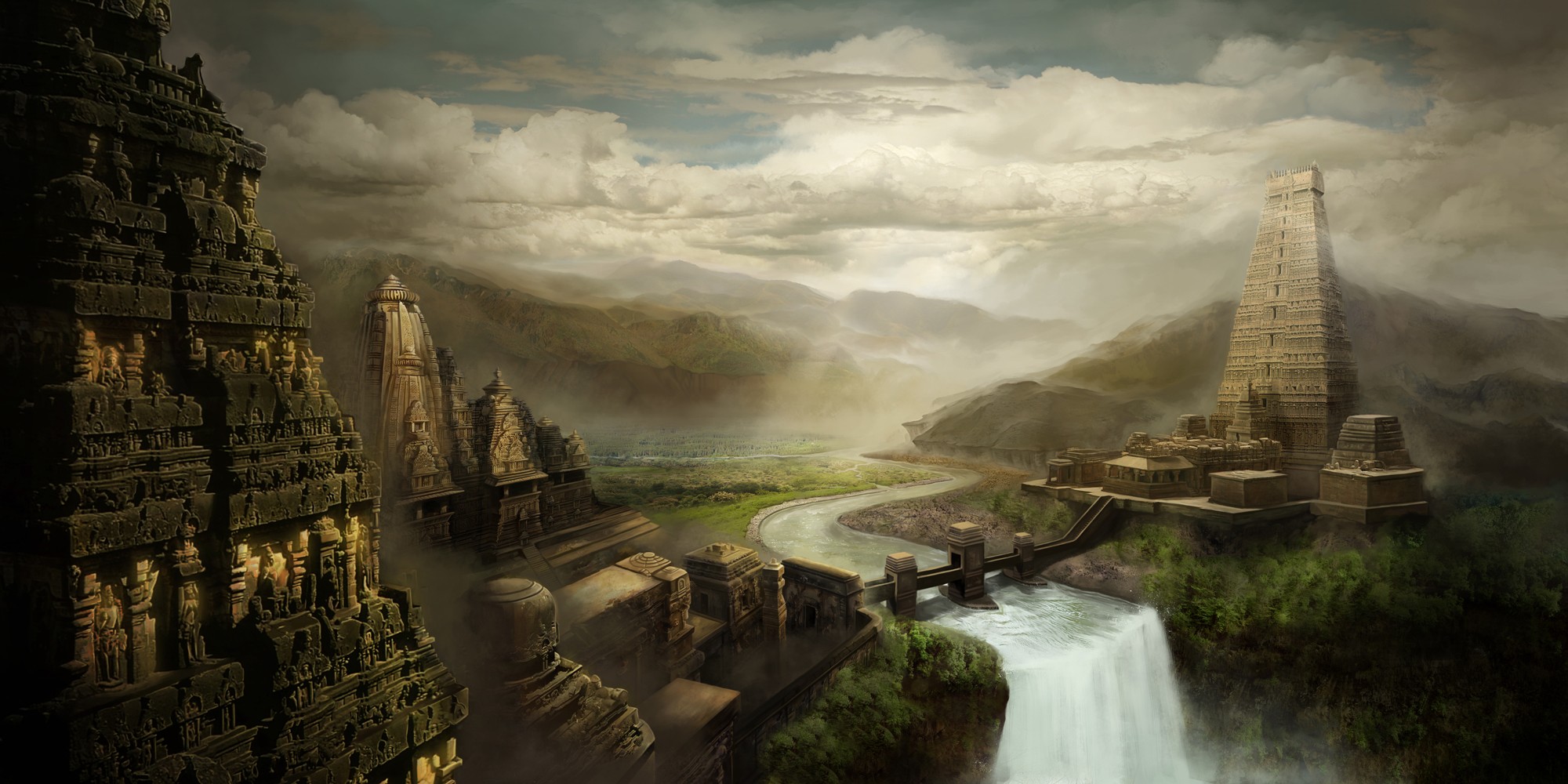 Free download wallpaper Fantasy, City on your PC desktop