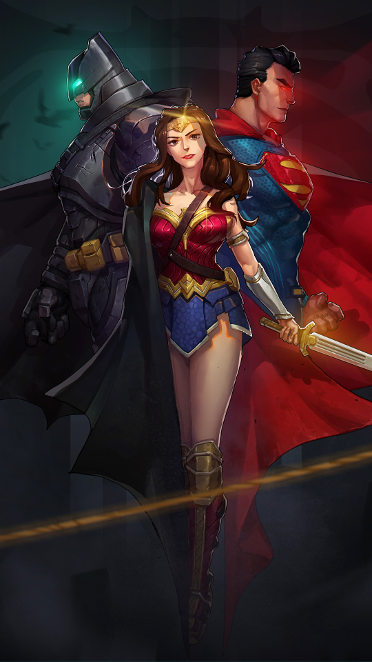 Descarga gratuita de fondo de pantalla para móvil de Superhombre, Historietas, Dc Comics, Hombre Murciélago, La Mujer Maravilla, Liga De La Justicia, Mujer Maravilla.