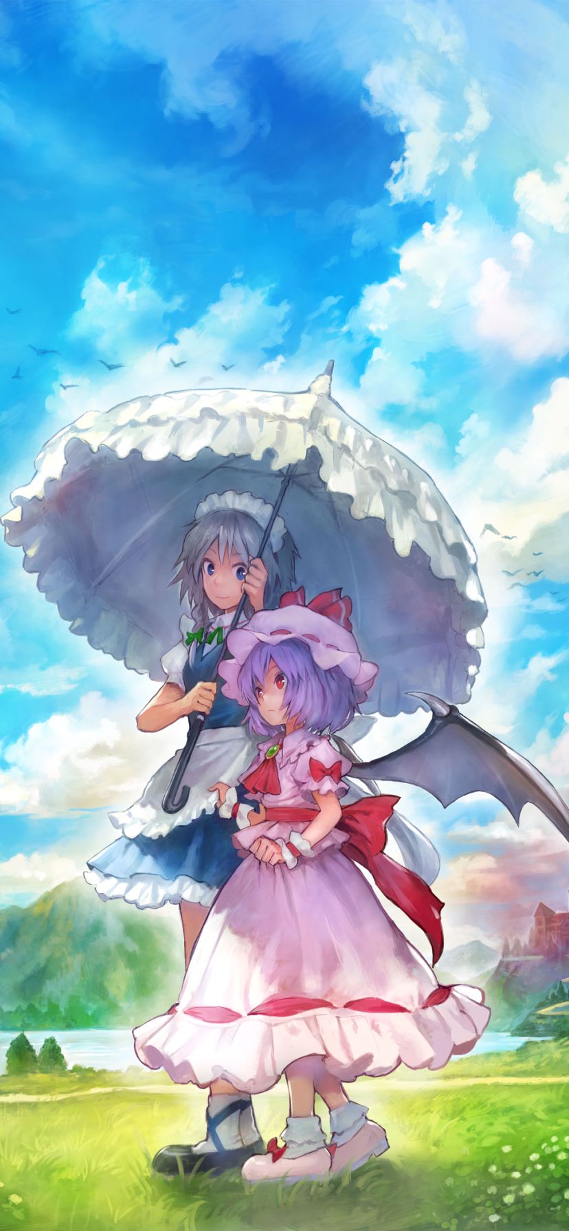 Descarga gratuita de fondo de pantalla para móvil de Animado, Remilia Escarlata, Touhou, Sakuya Izayoi.