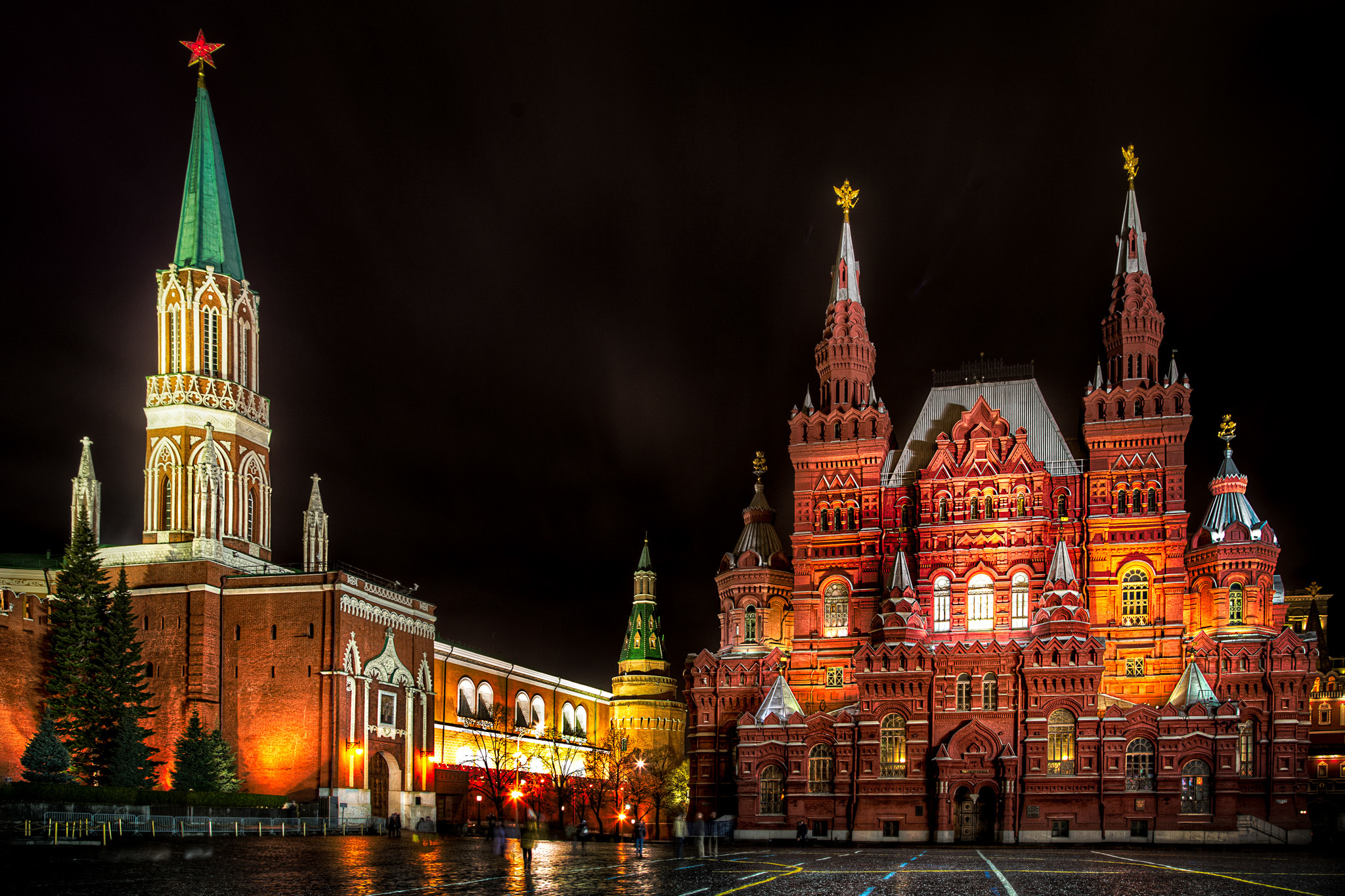 380123壁紙のダウンロードマンメイド, モスクワ, 建築, 建物, 教会, 夜, 赤の広場, ロシア, 都市-スクリーンセーバーと写真を無料で