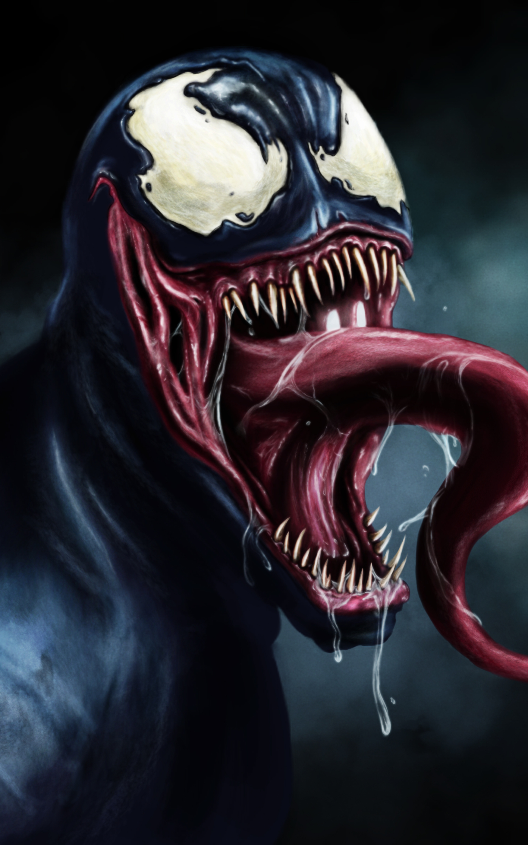 Baixar papel de parede para celular de Escuro, Escuridão, Arrepiante, Assustador, História Em Quadrinhos, Venom, Apavorante gratuito.