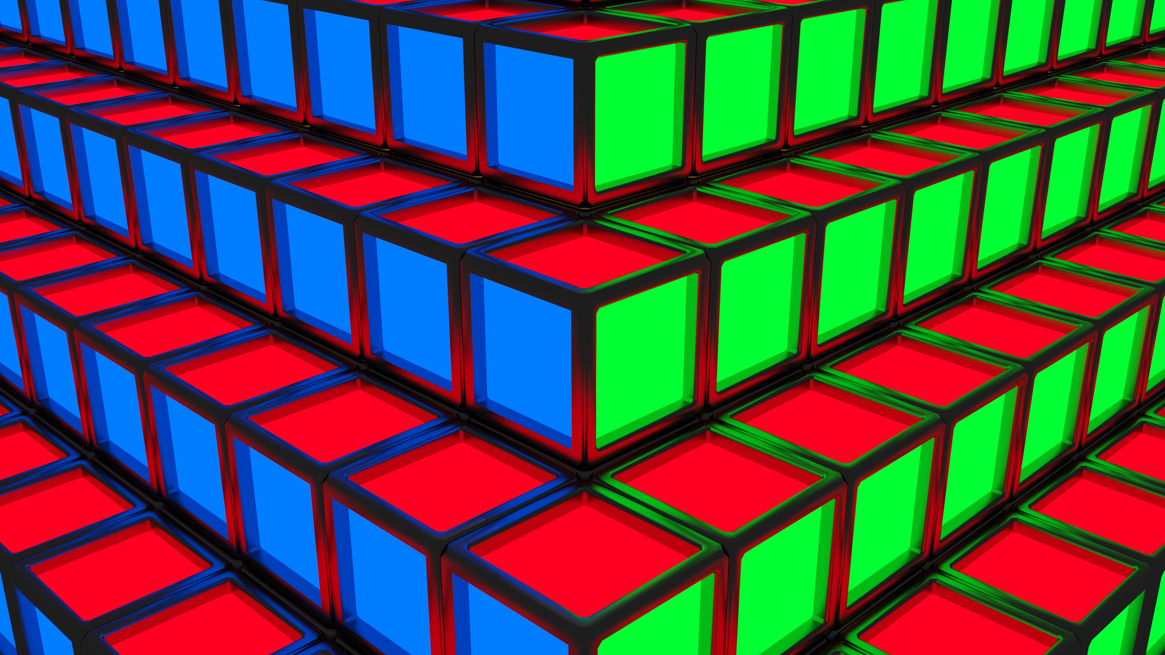 Download mobile wallpaper Artistic, Cube, Rgb for free.