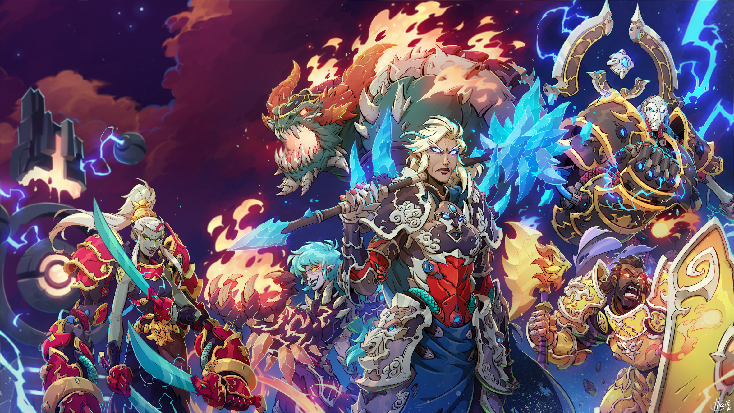 Free download wallpaper Magic, Warrior, Armor, Video Game, Duelyst on your PC desktop