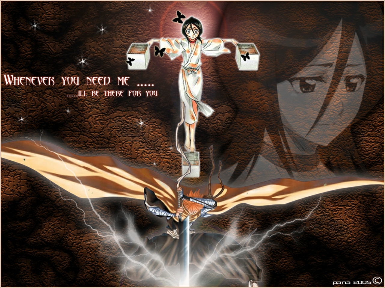 Handy-Wallpaper Bleach, Rukia Kuchiki, Animes kostenlos herunterladen.