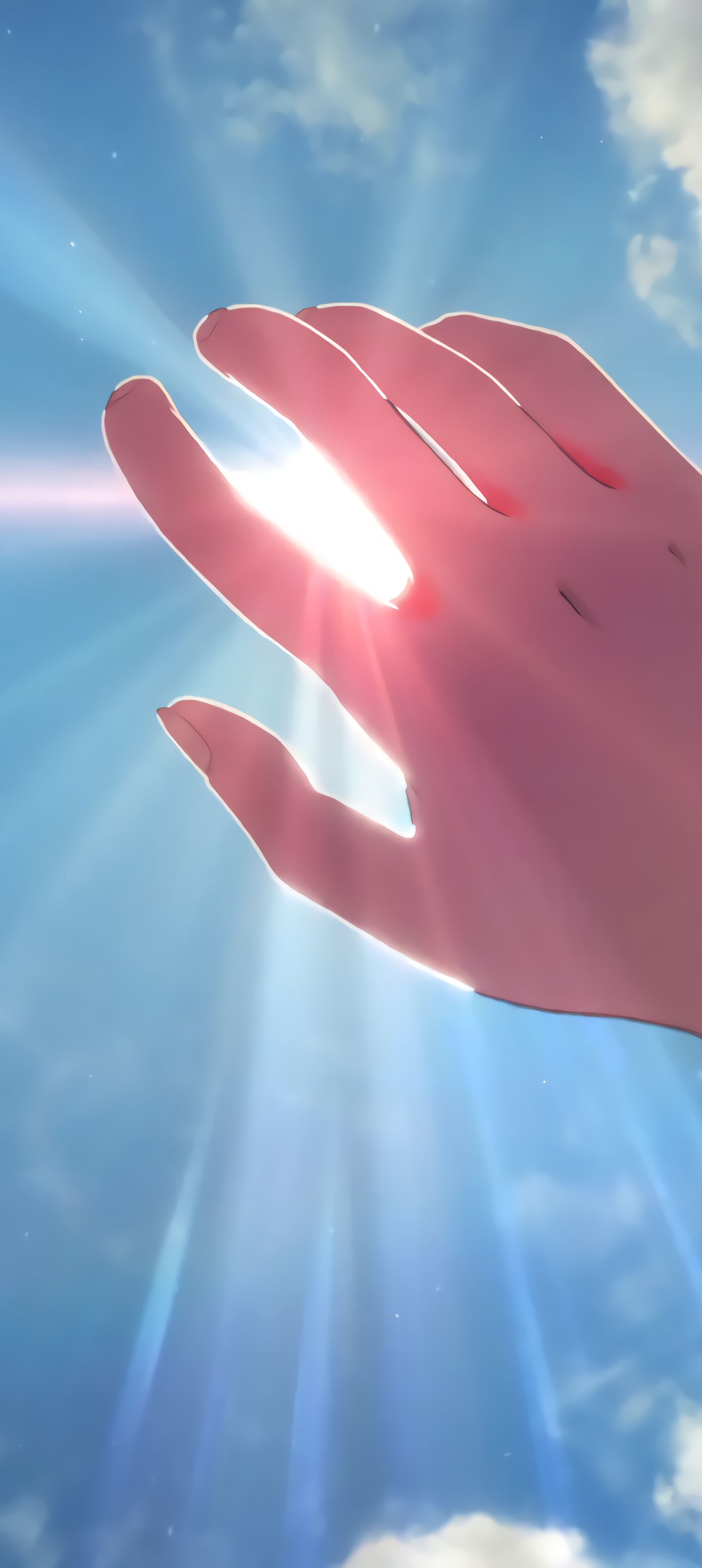 Handy-Wallpaper Hand, Animes, Weathering With You Das Mädchen Das Die Sonne Berührte kostenlos herunterladen.