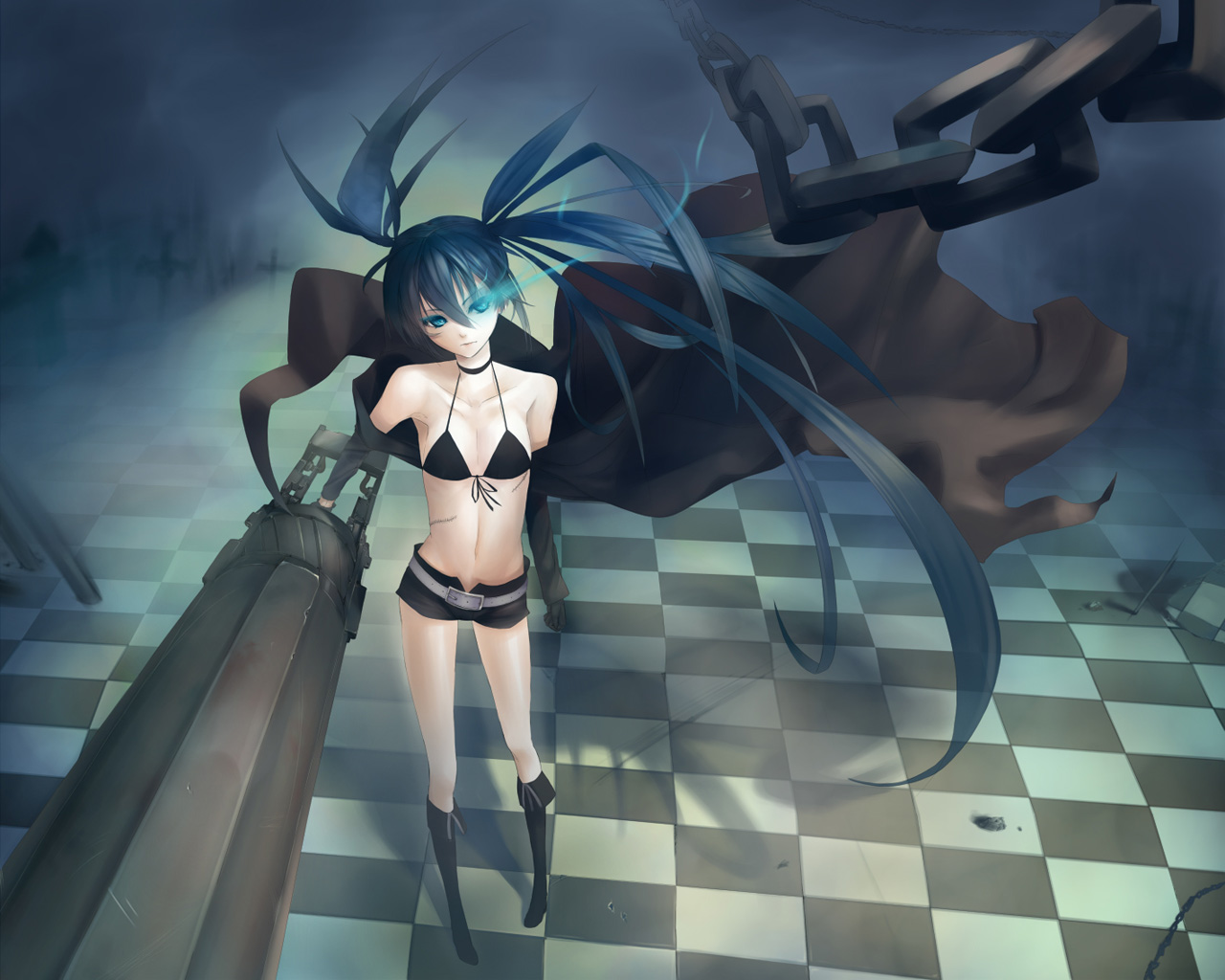 Download mobile wallpaper Anime, Black Rock Shooter for free.