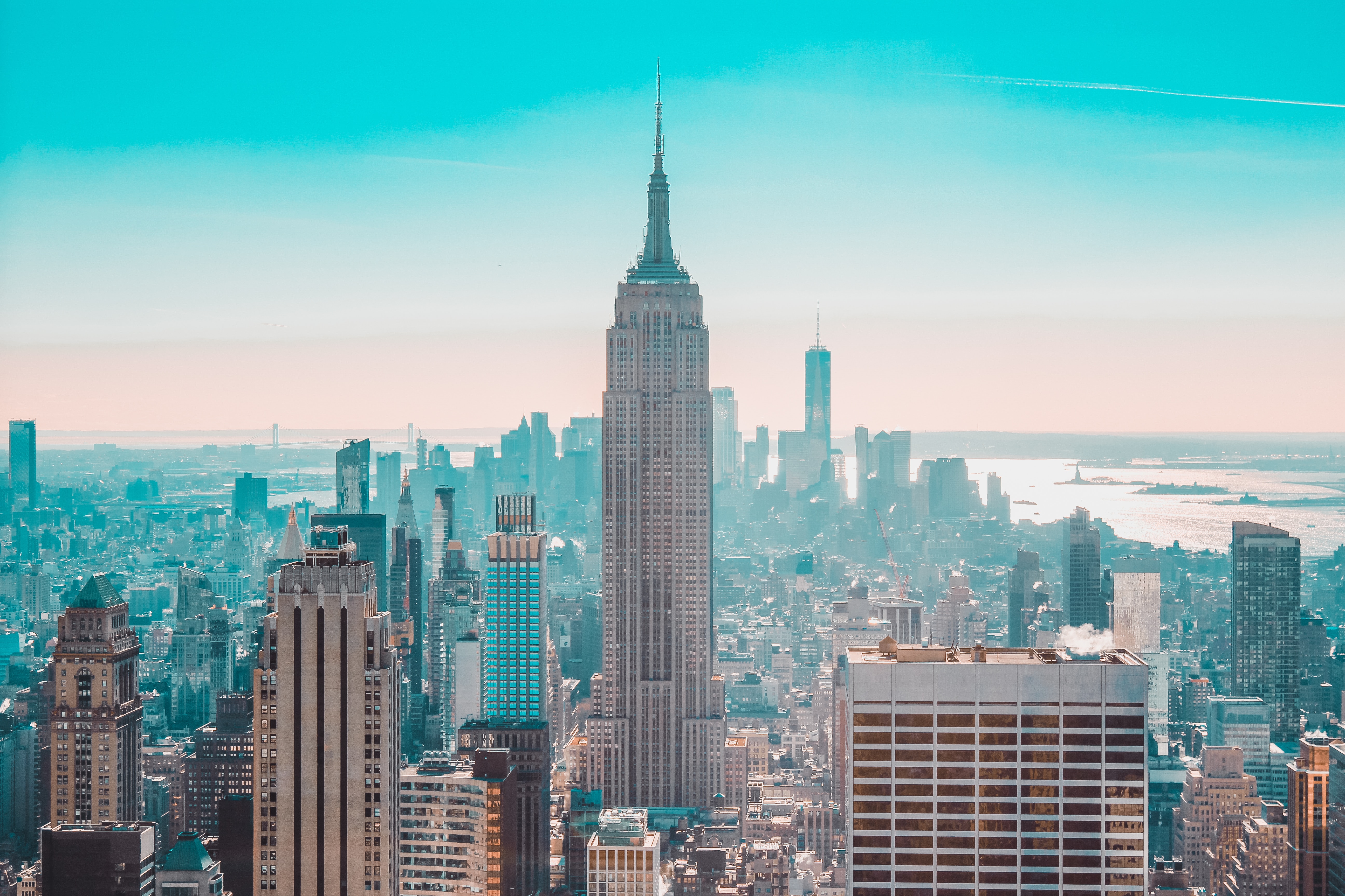 86898 descargar imagen nueva york, ciudades, ciudad, rascacielos, edificio, vista desde arriba, ee uu, estados unidos: fondos de pantalla y protectores de pantalla gratis